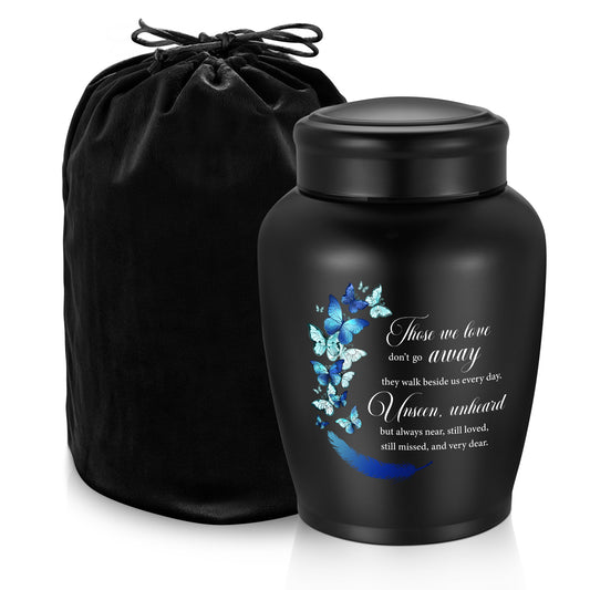 Large Urns for Adult Male Female-Decorative Urns, Stainless Steel Funeral Keepsake for Ashes Remains Cremation Urn