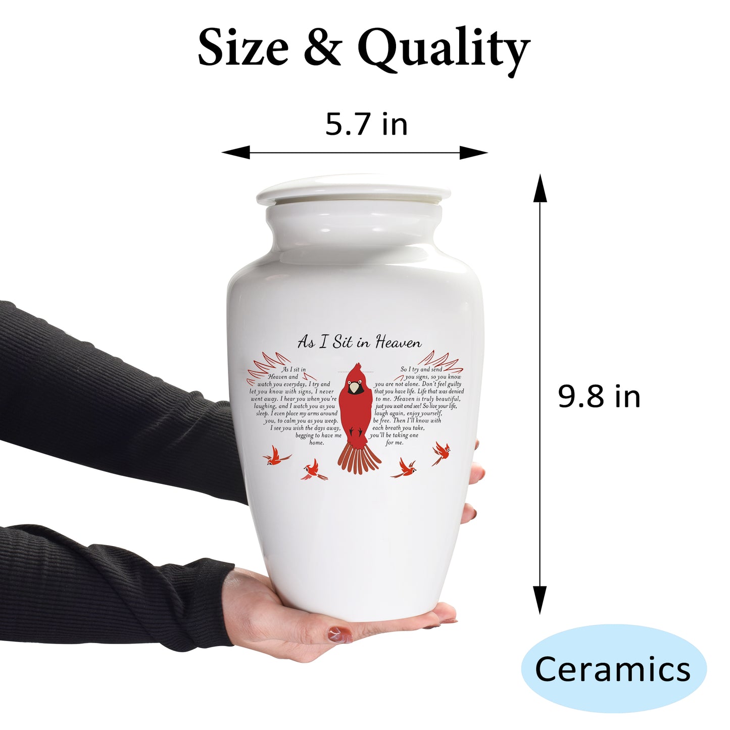 Urns for Human Ashes Decorative Urns for Adult Human Ashes Ceramics Cremation Urns Adult Size