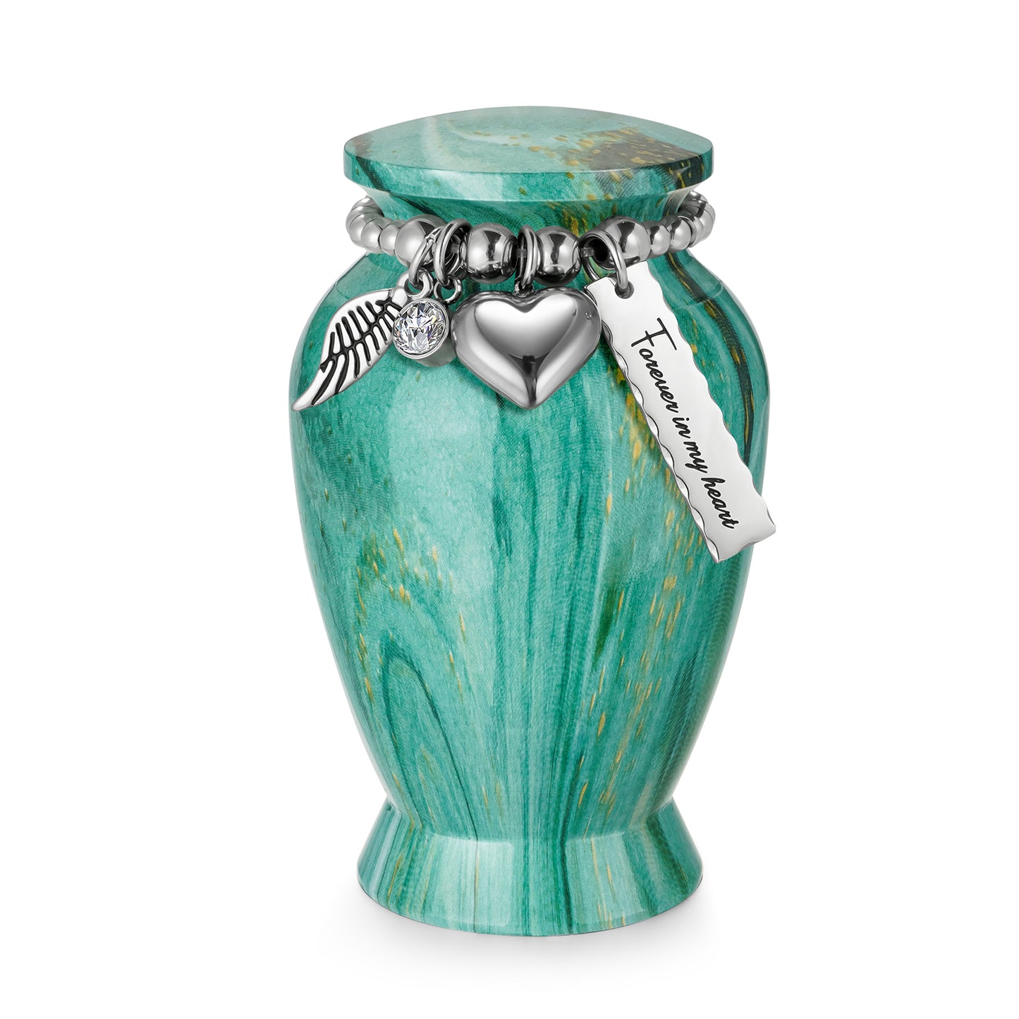 Small Urns for Human Ashes Keepsake, 2.83 Inches Memorial Urn for Women Men, Aluminum Cremation Urns for Human Ashes
