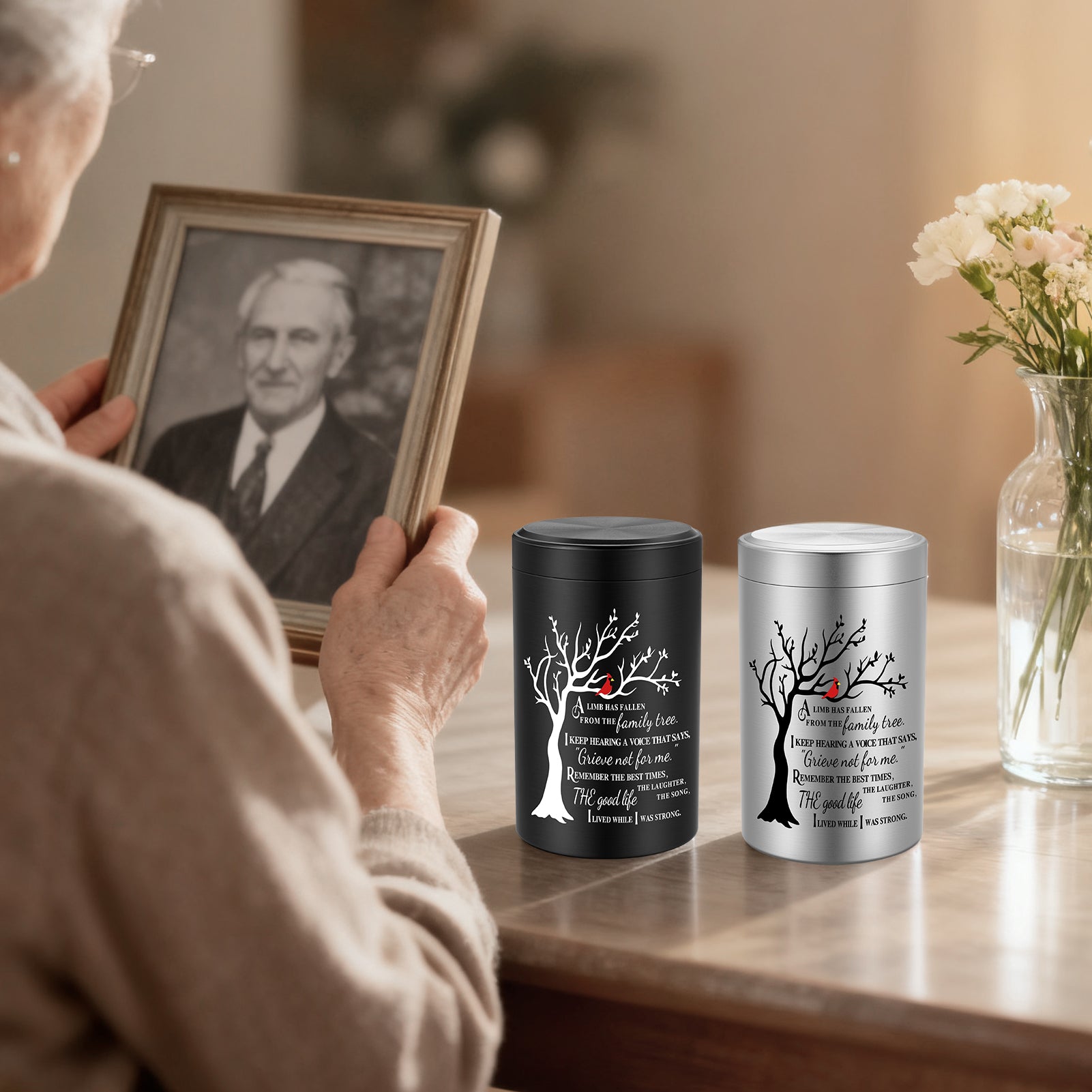 Set of 4 Small Urns for Human Ashes Keepsake, 3.54 Inches Stainless Steel Mini Urns for Ashes, Cremation Urns for Women Men, Funeral Keepsake Burial Holder