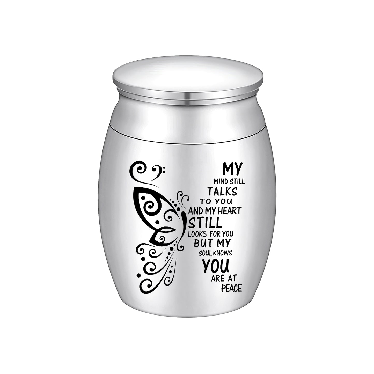 Small Urn for Ashes Small Keepsake Urn for Human Ashes Butterfly Mini Urn Stainless Steel Small Ash Urn
