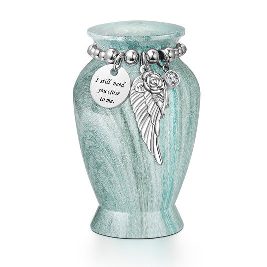 Small Urns for Human Ashes Keepsake, 2.83 Inches Urn for Women Men, Aluminum Cremation Urns for Human Ashes
