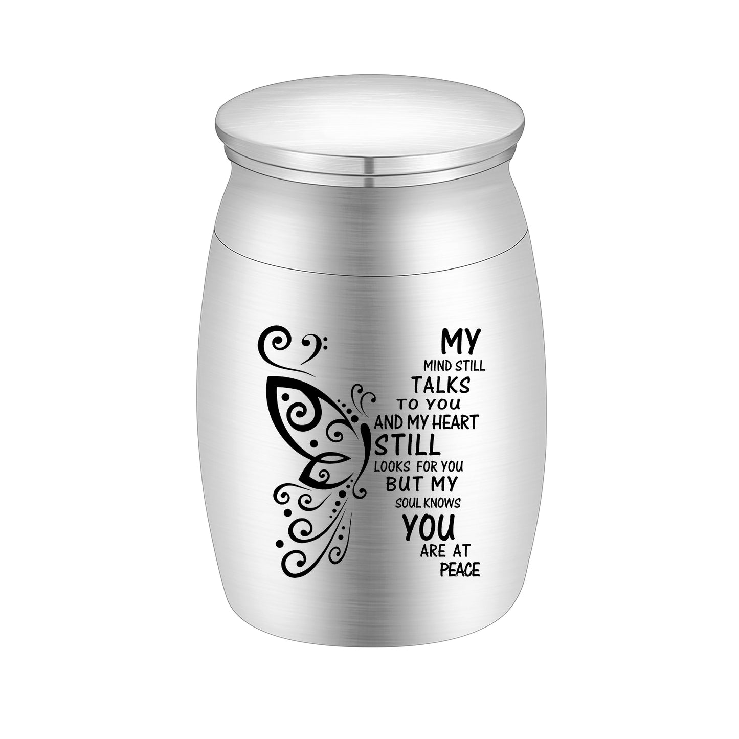 Small Aluminum Keepsake Cremation Urn Butterfly Mini Cremation Urns for Ashes Aluminum Urn