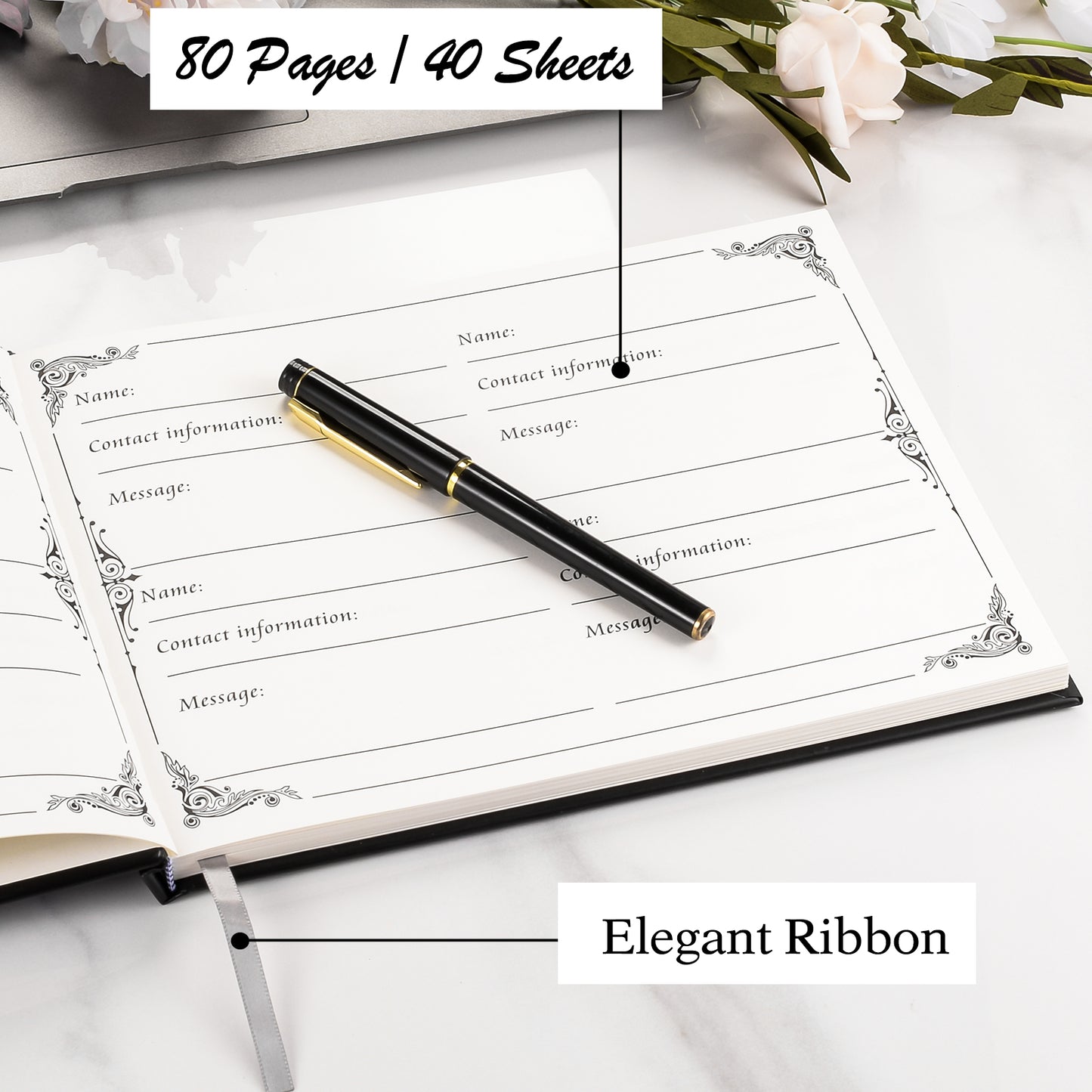 Funeral Guest Book for Memorial Service Celebration of Life Guest Book 80 Pages Funeral Sign-in Book