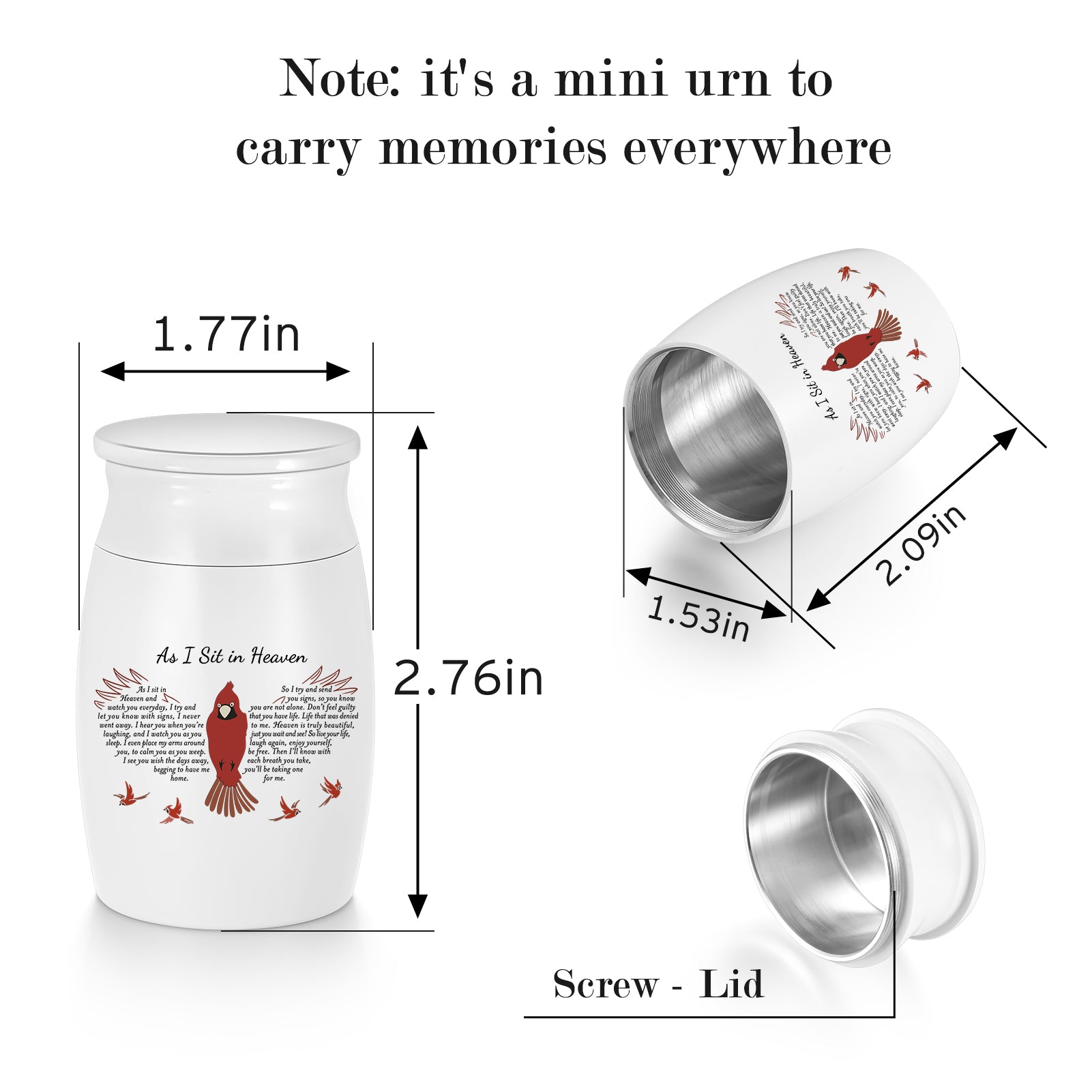 Small Urns for Human Ashes Aluminium Mini Keepsake Urn Butterflies Small Cremation Urns for Ashes Memorial Ashes Keepsake