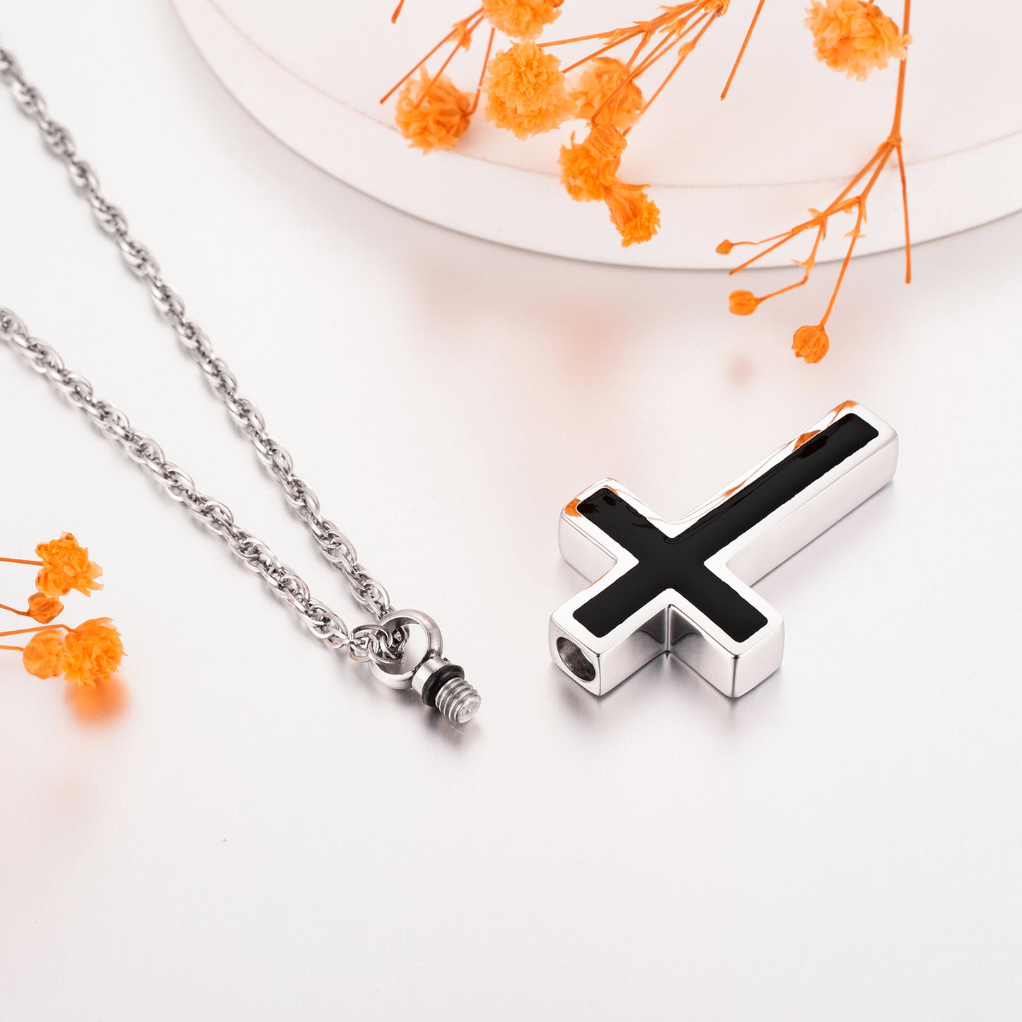 Cremation Jewelry for Ashes Urn Necklace for Ashes Stainless Steel Memorial Urn Pendant Necklace