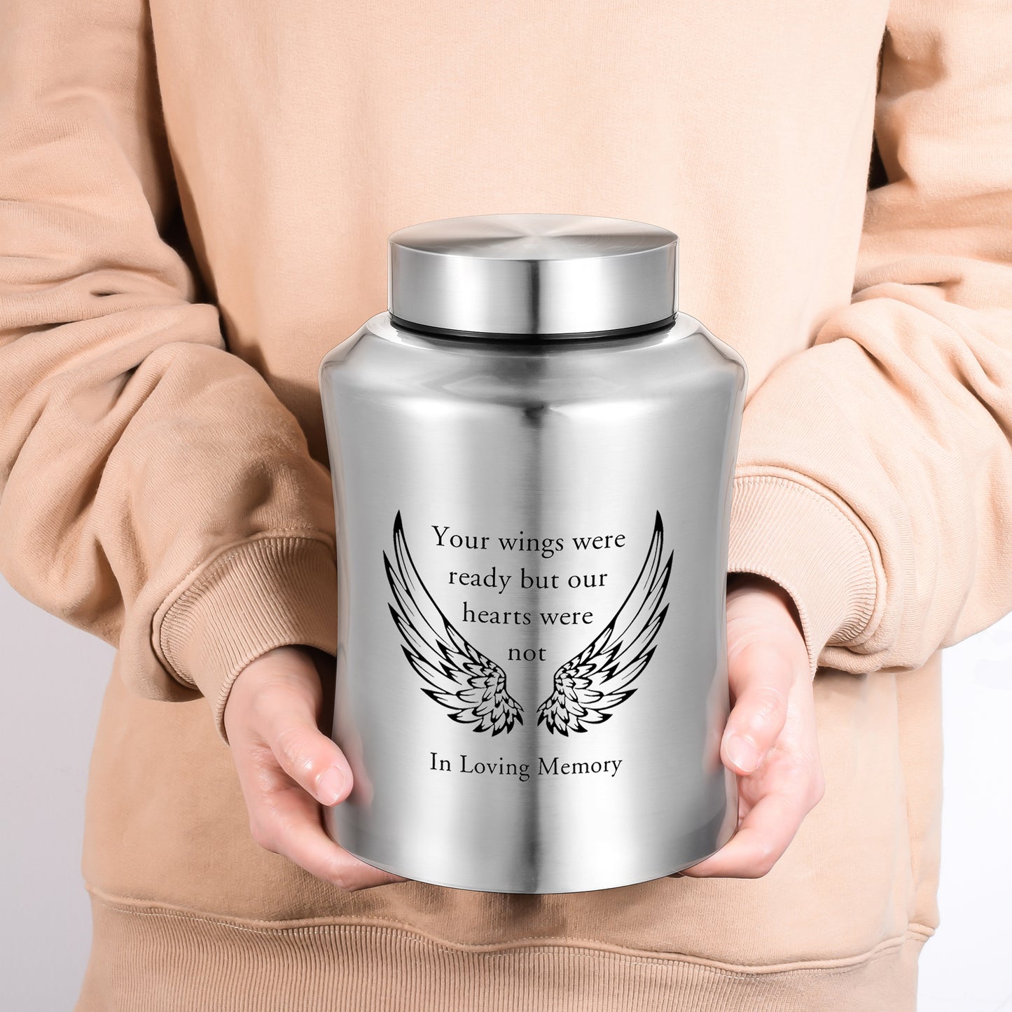 Urns for Ashes Decorative Urns for Adult Human Ashes Large Stainless Steel Cremation Urns