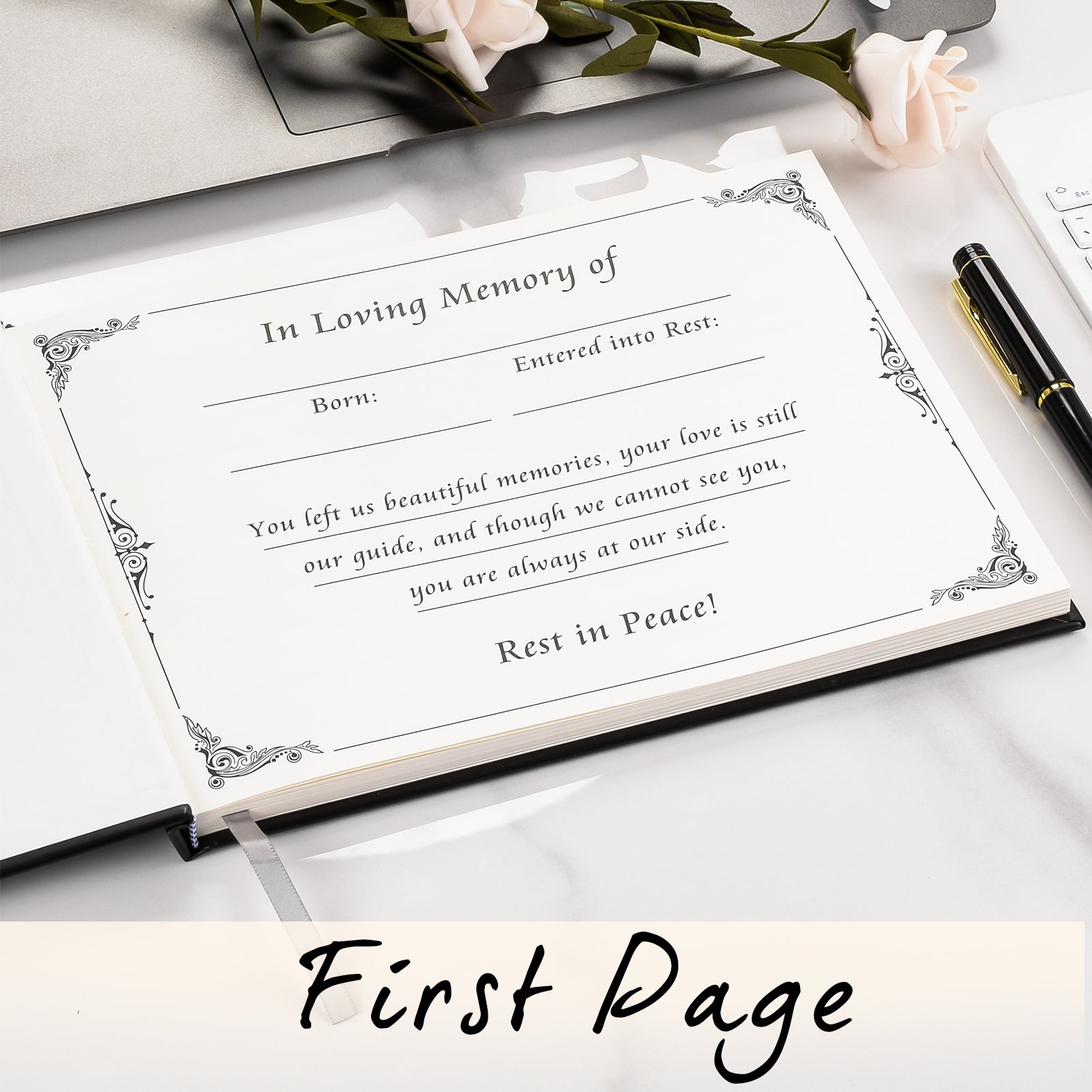 SOITIS Funeral Guest Book for Memorial Service Celebration of Life Guest Book 80 Pages Funeral Sign-in Book - A Celebration of Life