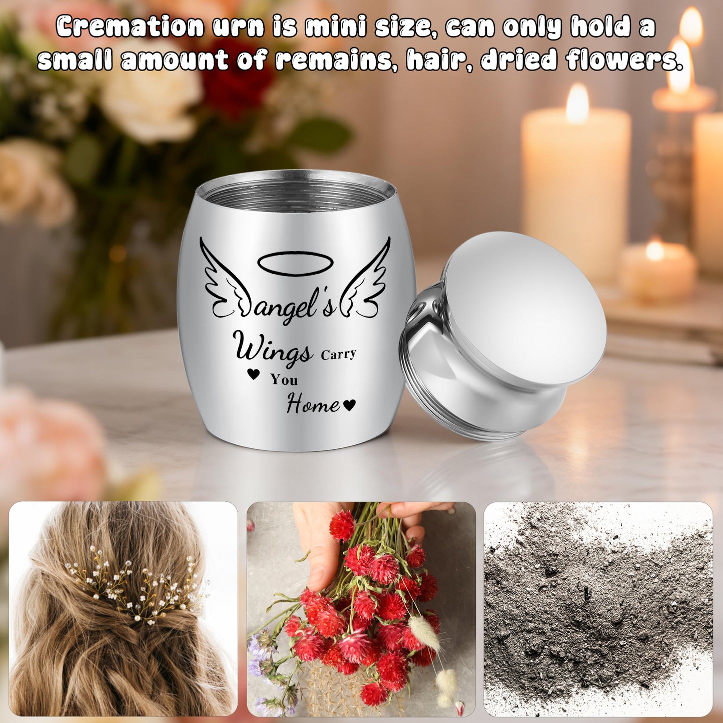Heart Wood Urn Box Mini Urns for Human Ashes 1.2 Inches Small Urns for Human Ashes Keepsake Heart Cremation Keepsake Urn Small Urn