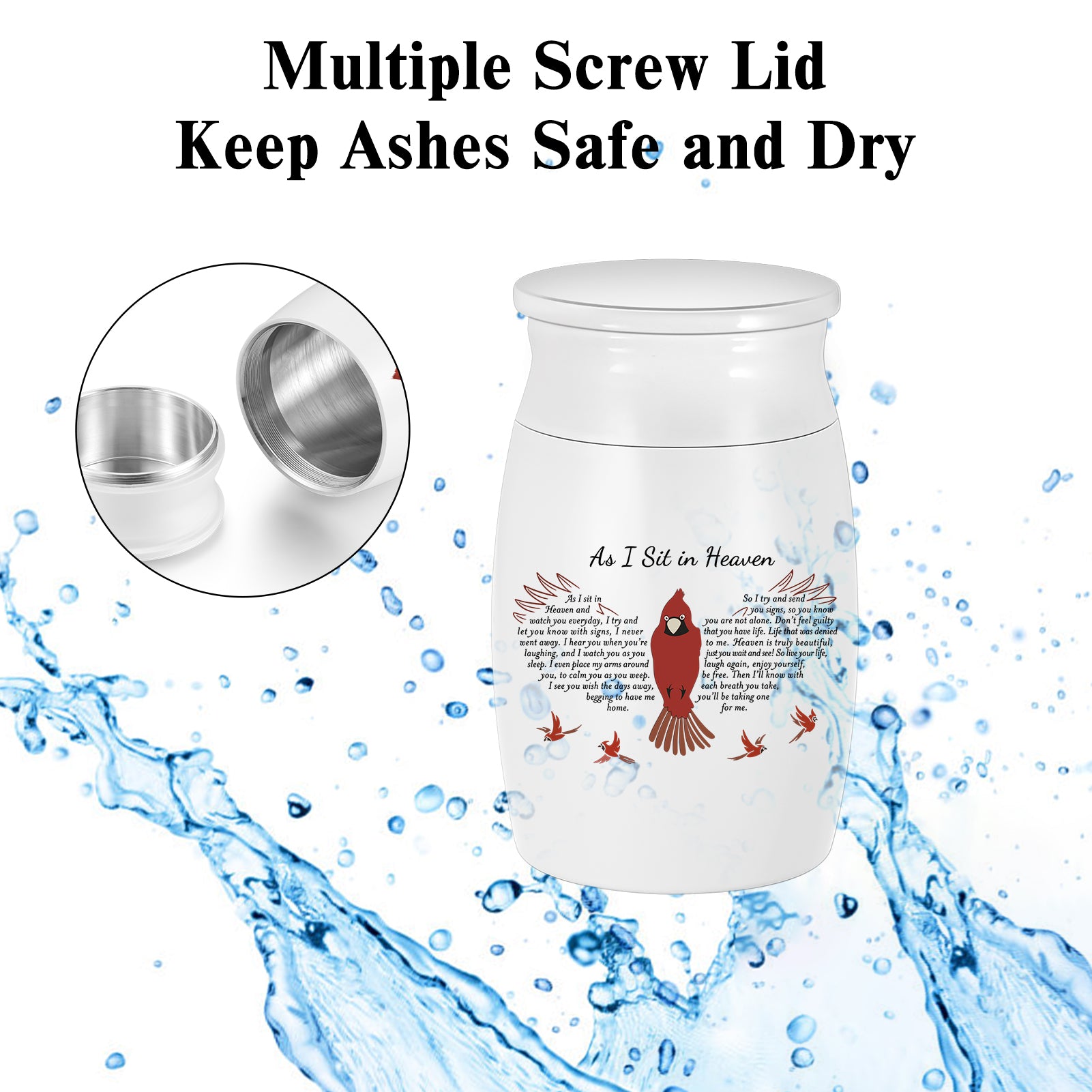 Small Urns for Human Ashes Aluminium Mini Keepsake Urn Butterflies Small Cremation Urns for Ashes Memorial Ashes Keepsake