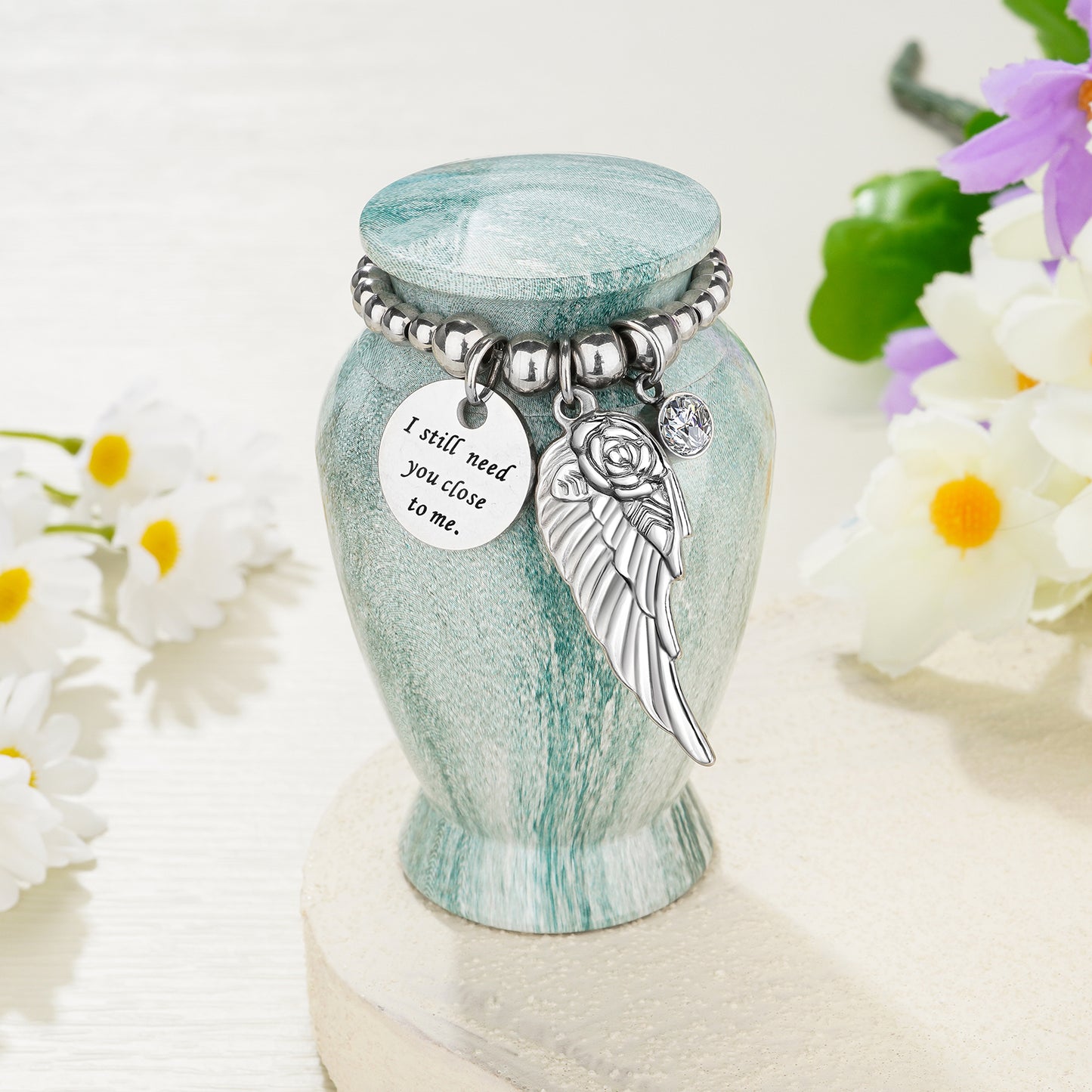 Small Urns for Human Ashes Keepsake, 2.83 Inches Urn for Women Men, Aluminum Cremation Urns for Human Ashes