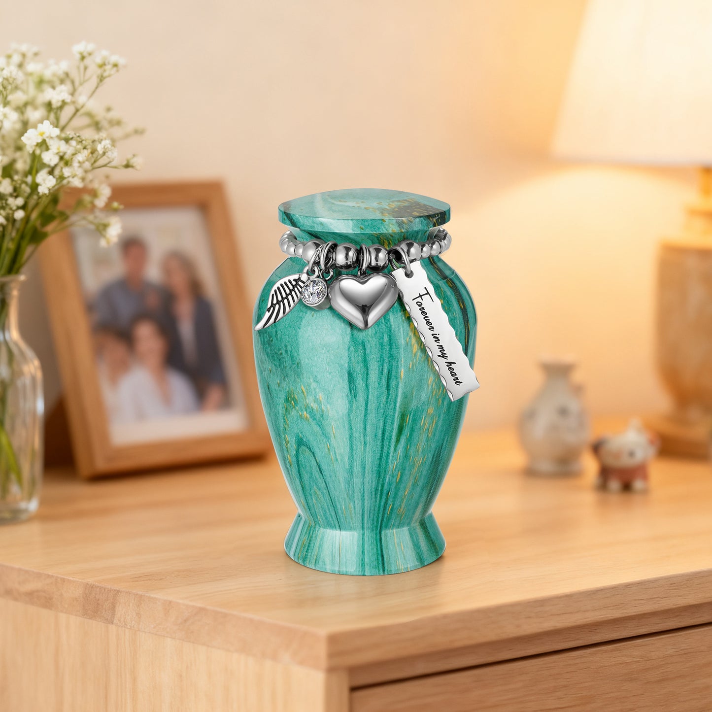 Small Urns for Human Ashes Keepsake, 2.83 Inches Memorial Urn for Women Men, Aluminum Cremation Urns for Human Ashes
