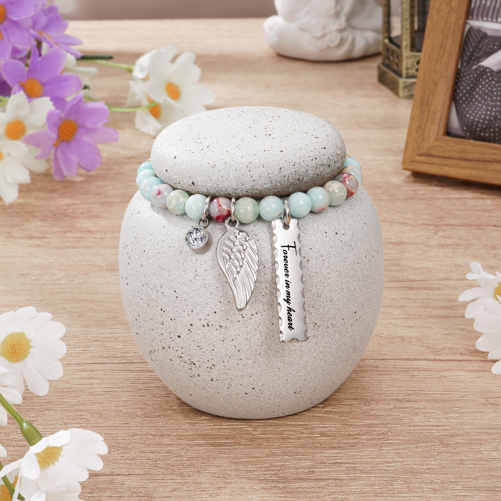 Mini Urn for Human Ashes - 2.76 Inches White Ceramic Urn for Ashes, Memorial Small Holder Decorative Urn, Cremation Funeral Urns for Women Men