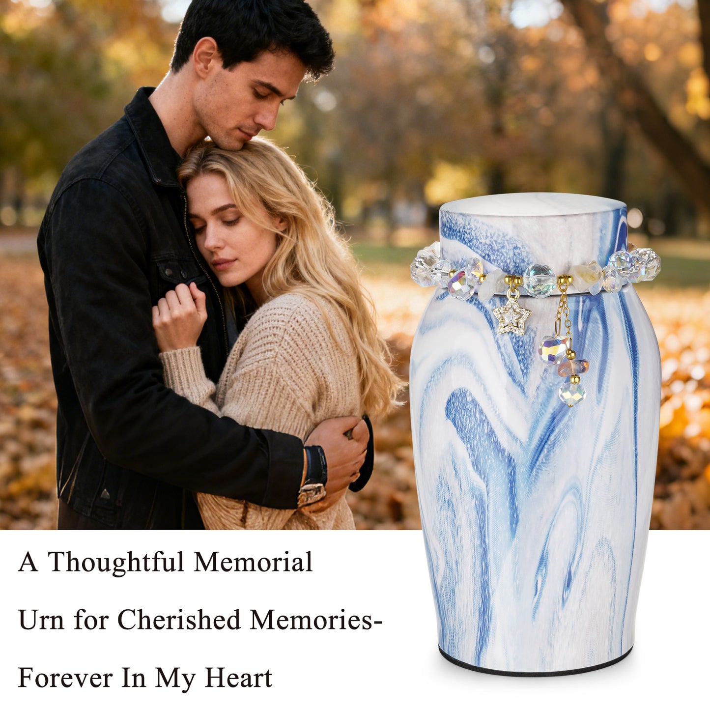 Urns for Human Ashes, Mini Urn for Ash Male Female, Small Urns for Human Ashes Keepsake, Stainless Steel Memorial Cremation, Decorative Urn