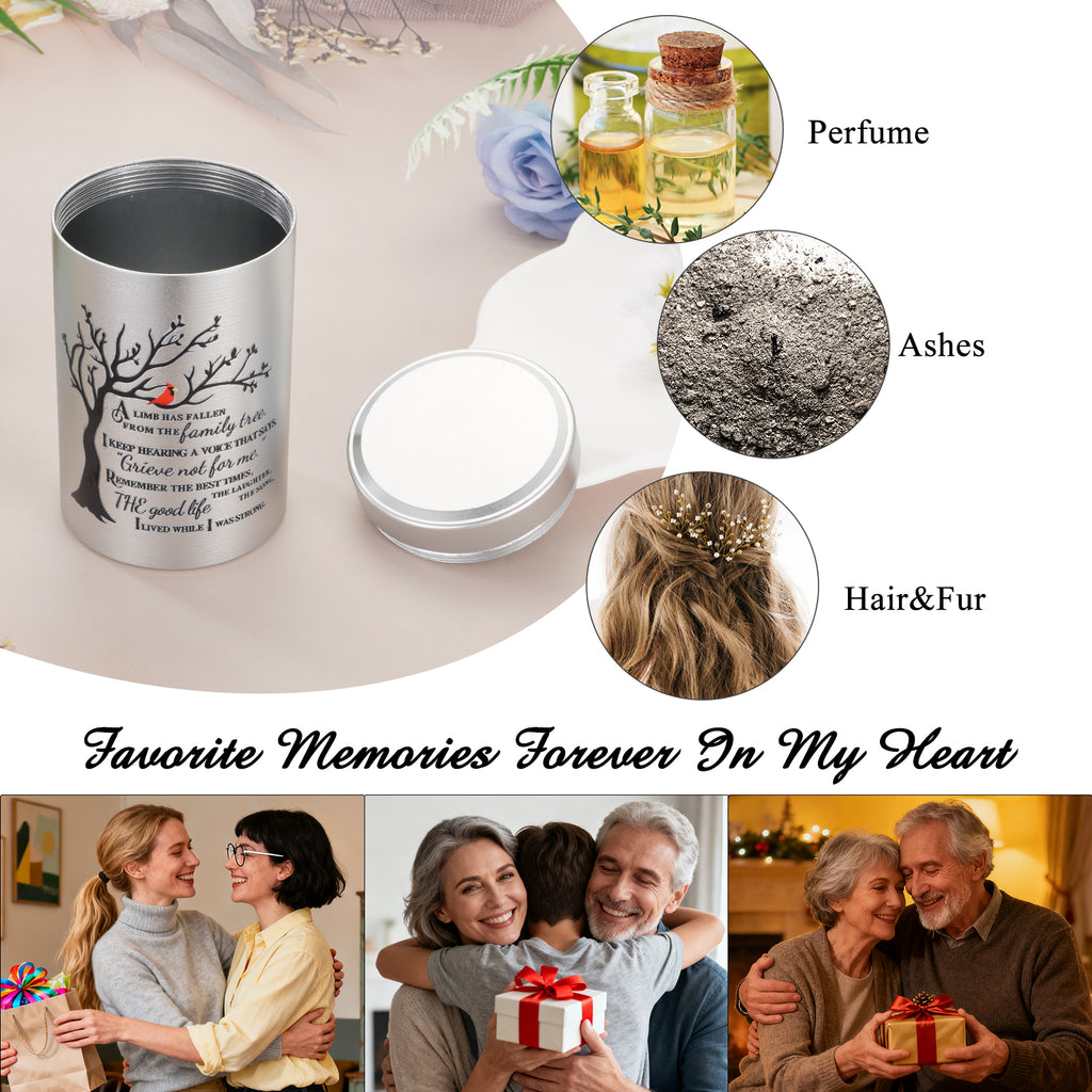 Set of 4 Small Urns for Human Ashes Keepsake, 3.54 Inches Stainless Steel Mini Urns for Ashes, Cremation Urns for Women Men, Funeral Keepsake Burial Holder