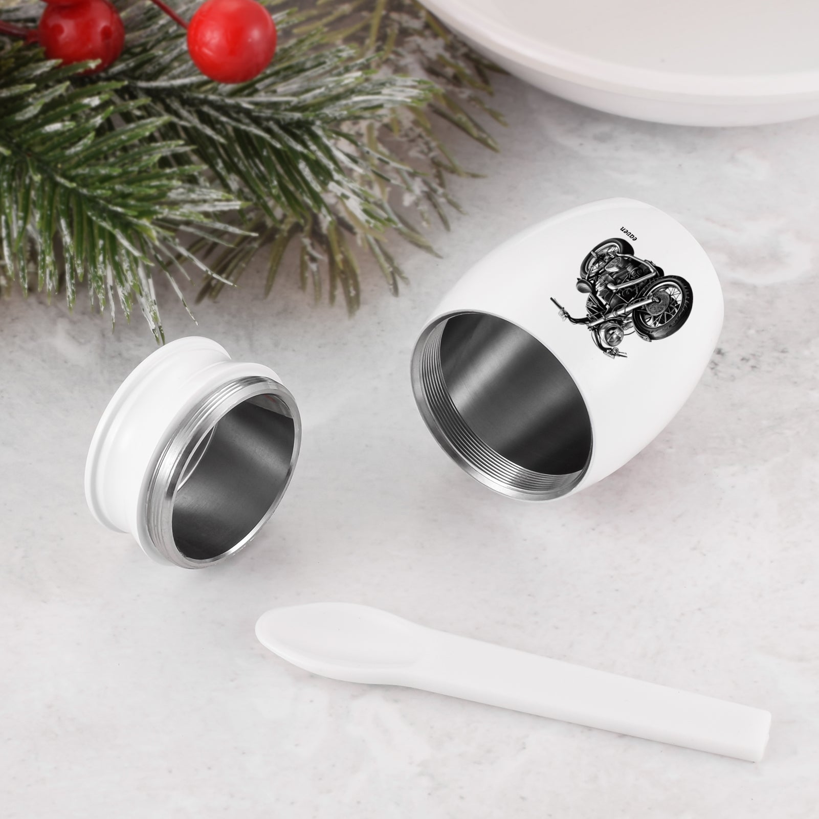 Mini Urns Stainless Steel Decorative Cremation Keepsake for Ashes 1.57 Small Urns Memorial Ashes Urn with Black Motorcycle - Riding in Heaven