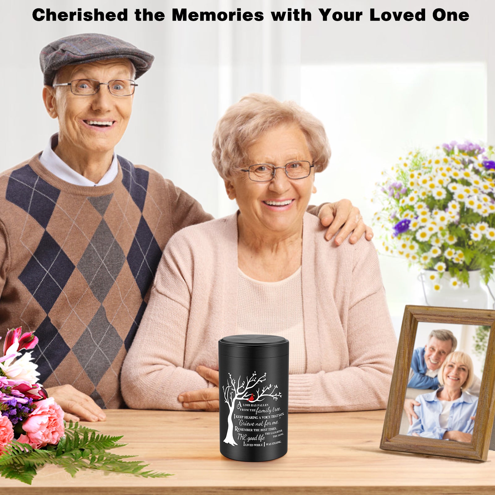 Small Urns for Human Ashes Keepsake, 3.54 Inch Mini Urn for Human Ashes, Memorial Keepsake for Men Women, Cremation Urns for Adult Female Male - Tree of Life Silver Funeral Urn