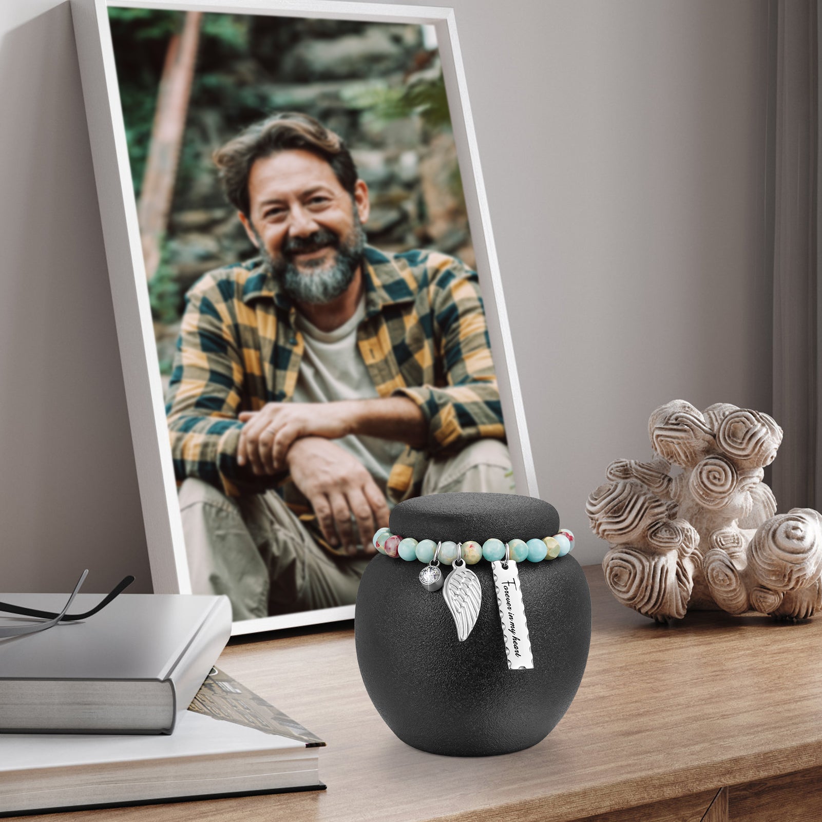 Mini Urn for Human Ashes - 2.76 Inches White Ceramic Urn for Ashes, Memorial Small Holder Decorative Urn, Cremation Funeral Urns for Women Men