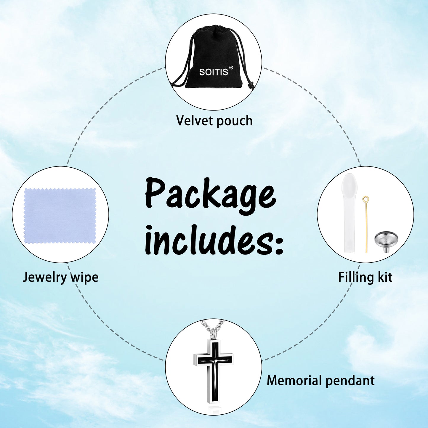 Cremation Jewelry for Ashes Urn Necklace for Ashes Stainless Steel Memorial Urn Pendant Necklace