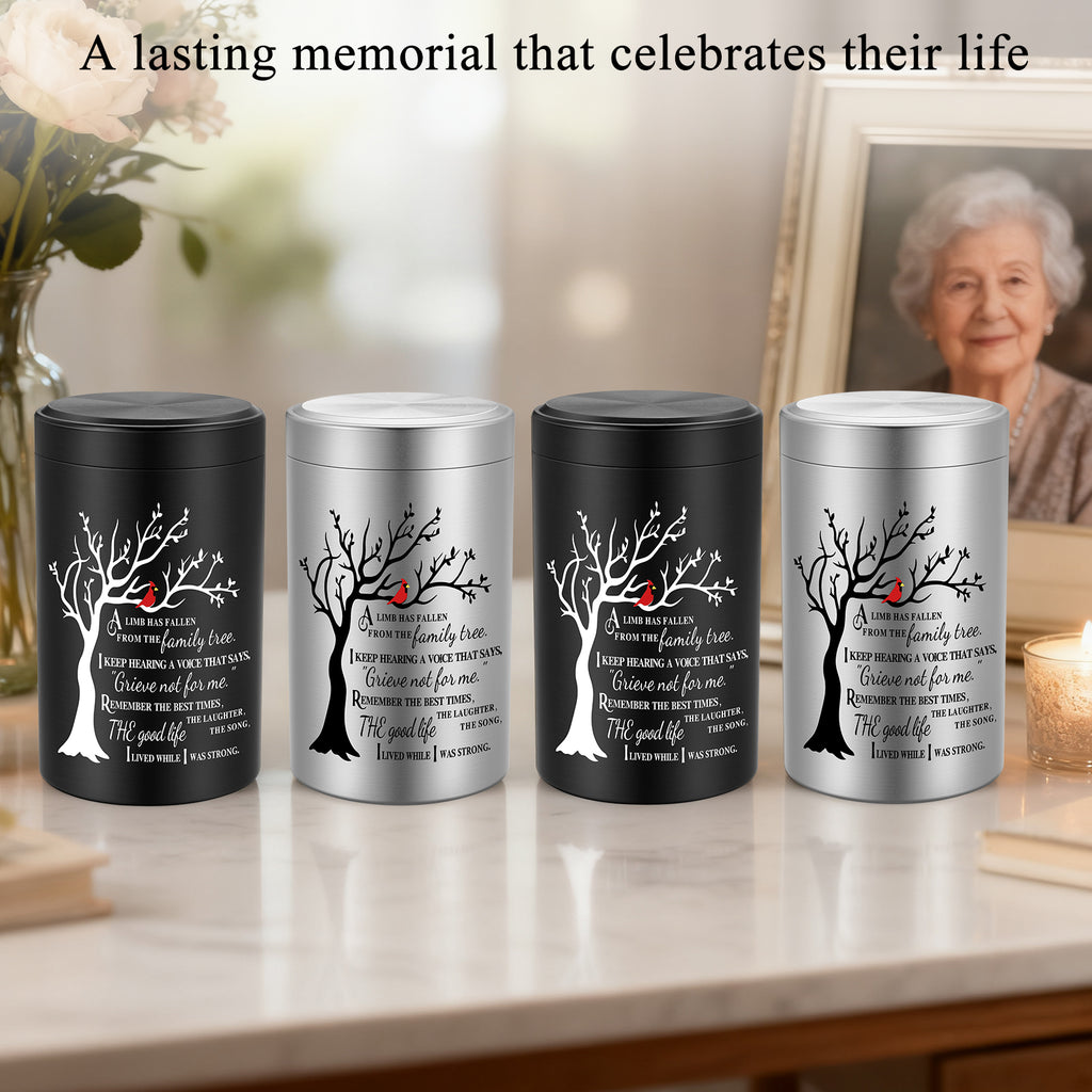 Set of 4 Small Urns for Human Ashes Keepsake, 3.54 Inches Stainless Steel Mini Urns for Ashes, Cremation Urns for Women Men, Funeral Keepsake Burial Holder