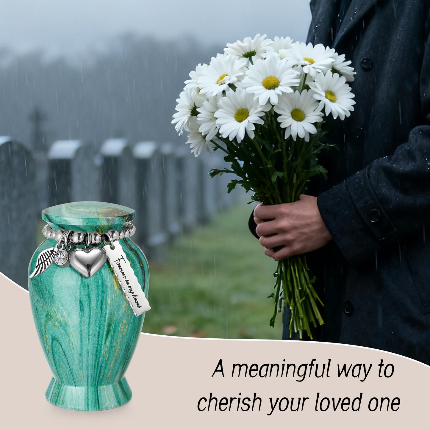 Small Urns for Human Ashes Keepsake, 2.83 Inches Memorial Urn for Women Men, Aluminum Cremation Urns for Human Ashes