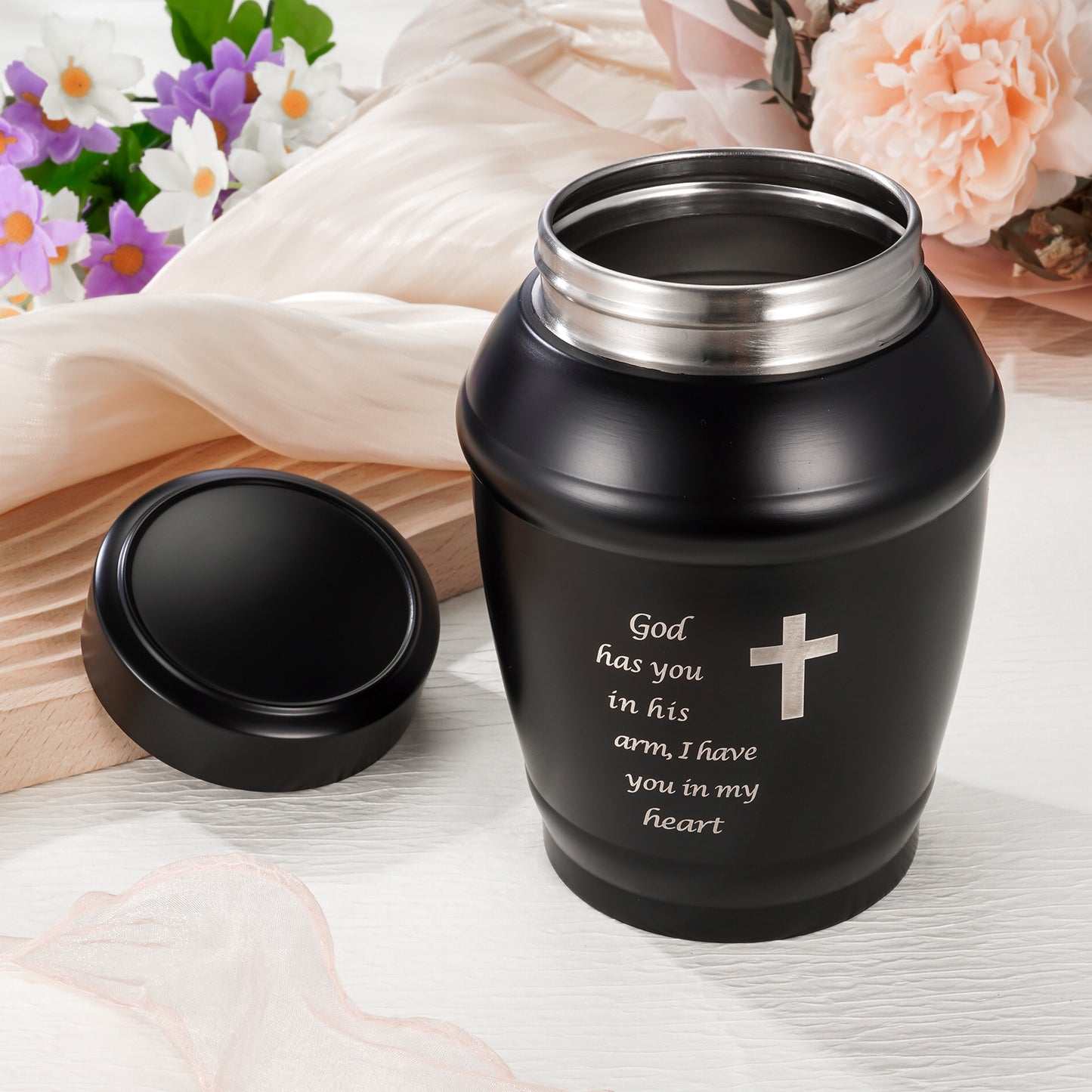 Urns for Human Ashes Stainless Steel Urn for Ashes Keepsake, Cremation Urns Memorial Holder, Funeral Decorative Urn