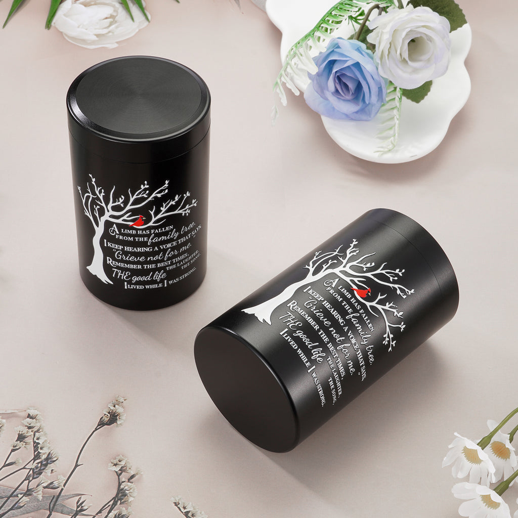 Set of 4 Small Urns for Human Ashes Keepsake, 3.54 Inches Stainless Steel Mini Urns for Ashes, Cremation Urns for Women Men, Funeral Keepsake Burial Holder