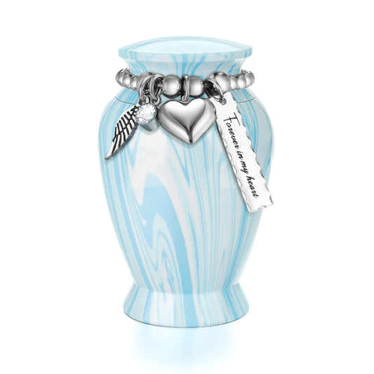 Mini Urn for Human Ashes 2.8 Inches Aluminum Small Urns for Human Ashes Keepsake Cremation Urns Decorative Urn for Women Men
