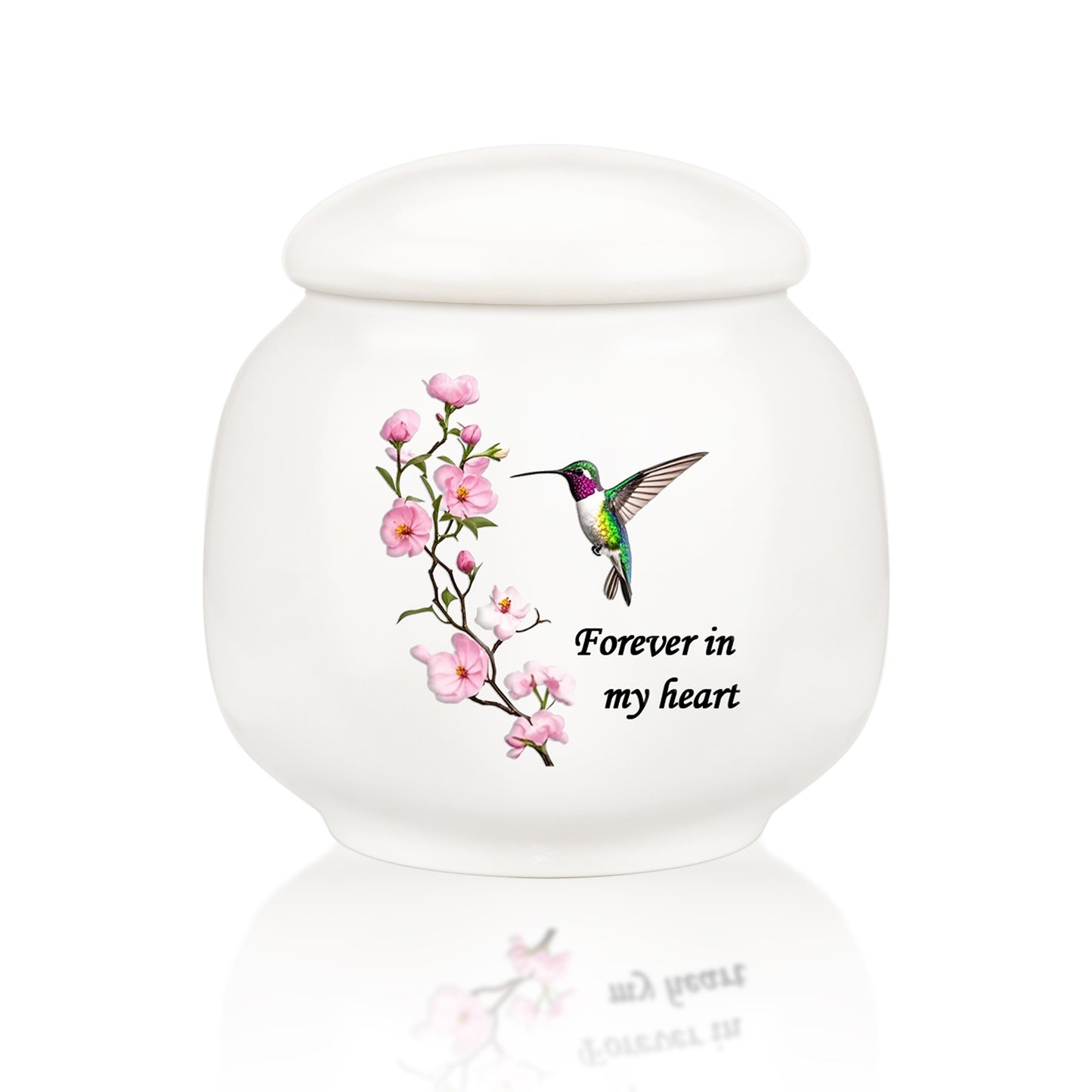 Ceramic Mini Urn for Ashes - Elegant Memorial Keepsake Urn for Human Ashes, Small Cremation Urn for Women Men