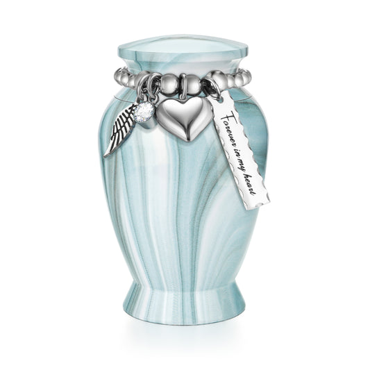 Mini Urn for Human Ashes 2.8 Inches Aluminum Small Urns for Human Ashes Keepsake Cremation Urns Decorative Urn for Women Men