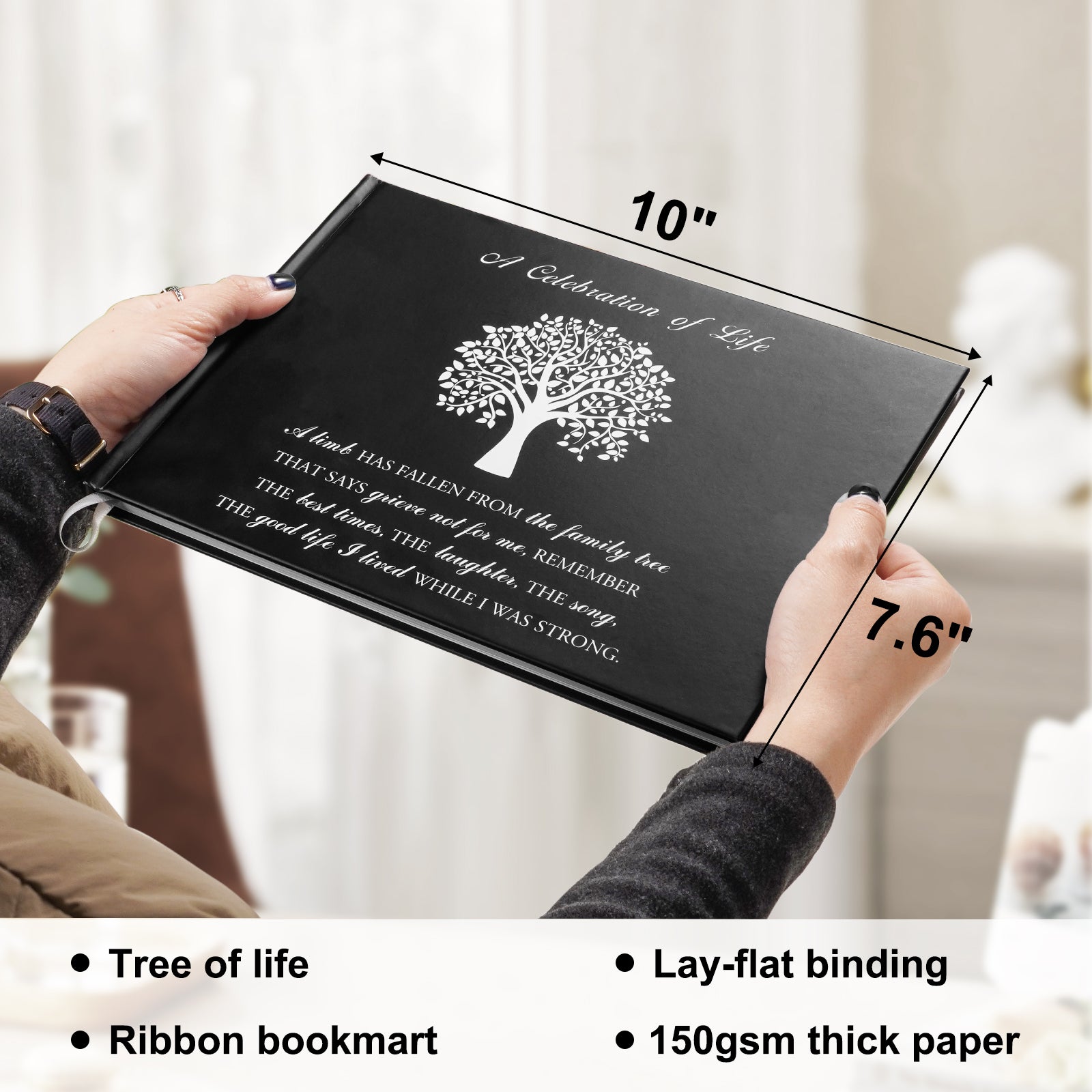 SOITIS Funeral Guest Book for Memorial Service Celebration of Life Guest Book 80 Pages Funeral Sign-in Book - A Celebration of Life