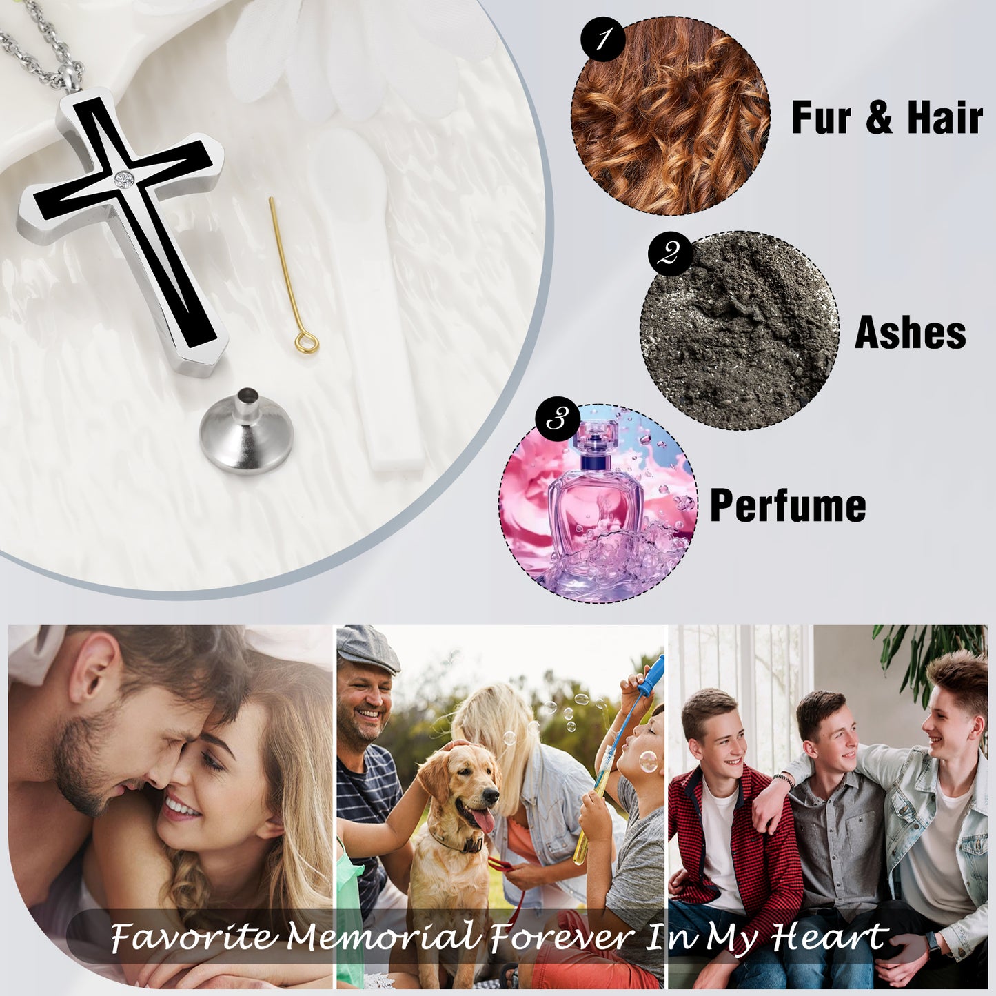 Cremation Jewelry for Ashes Urn Necklace for Ashes Stainless Steel Memorial Urn Pendant Necklace
