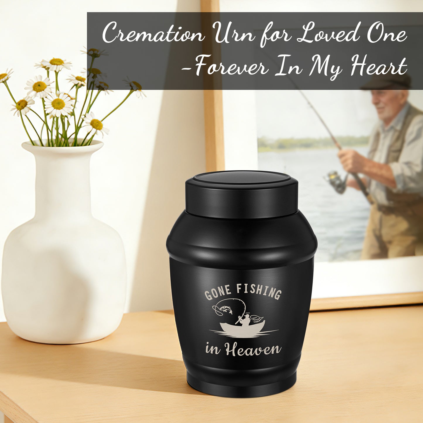 Urns for Human Ashes Stainless Steel Urn for Ashes Keepsake, Cremation Urns Memorial Holder, Funeral Decorative Urn