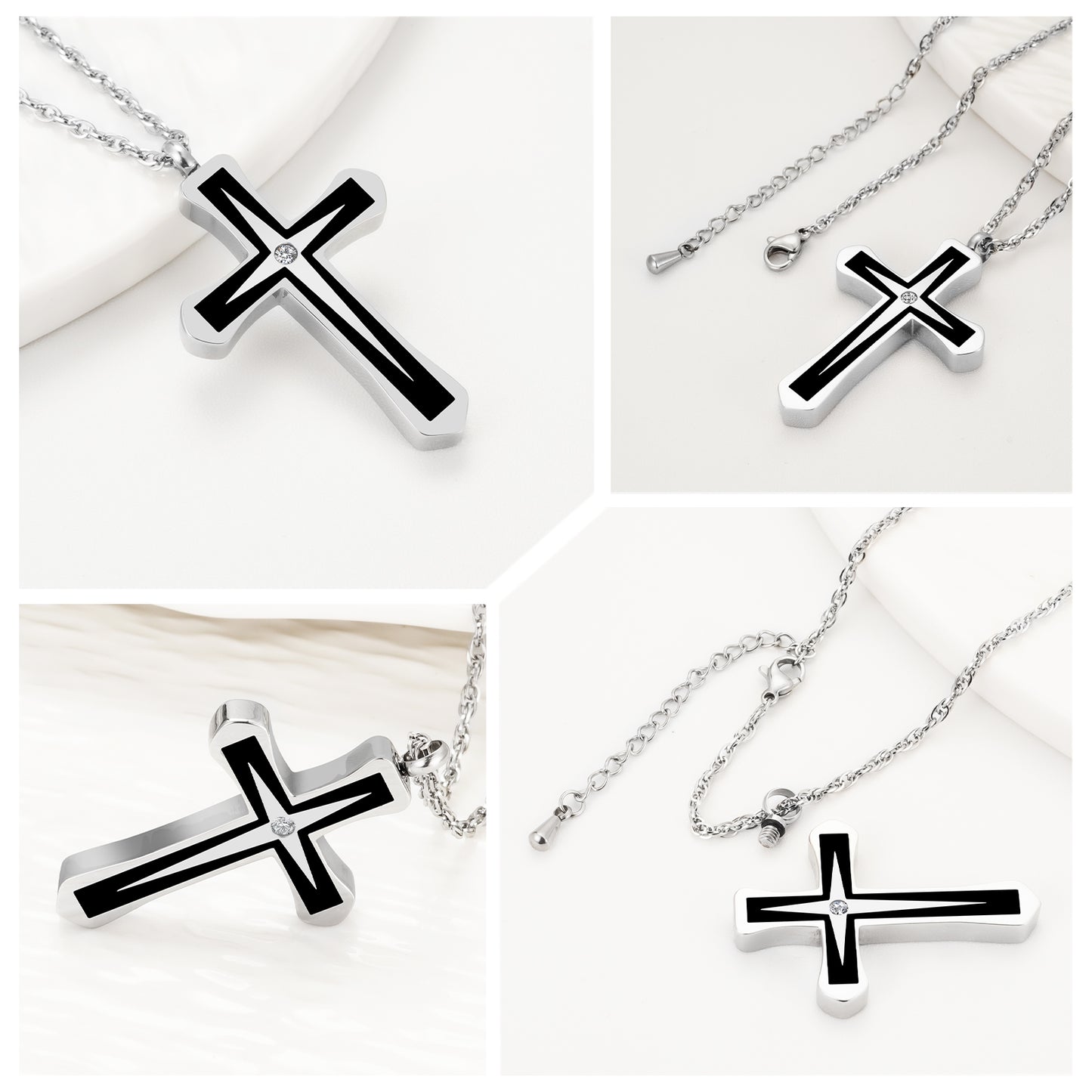 Cremation Jewelry for Ashes Urn Necklace for Ashes Stainless Steel Memorial Urn Pendant Necklace