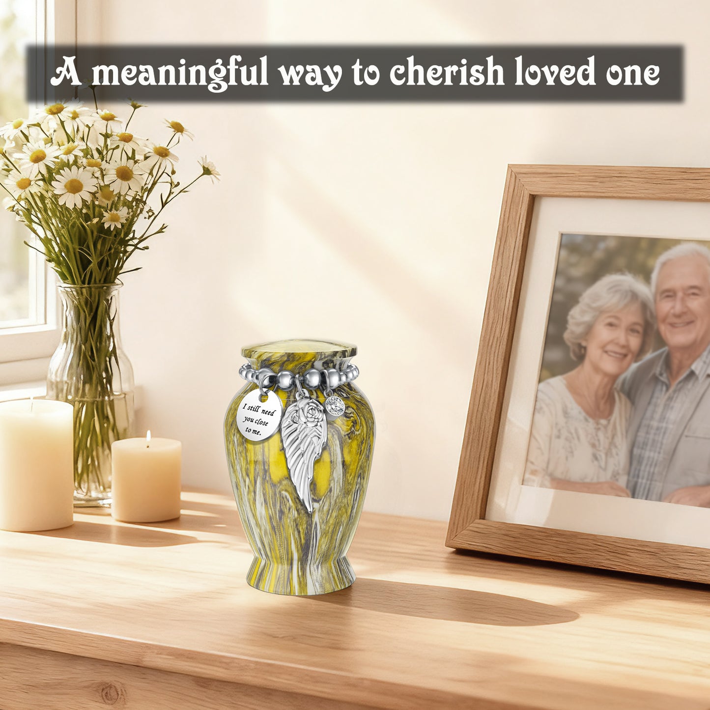 Mini Urn for Human Ashes 2.8 Inches Aluminum Small Urns for Human Ashes Keepsake Cremation Urns Decorative Urn for Women Men