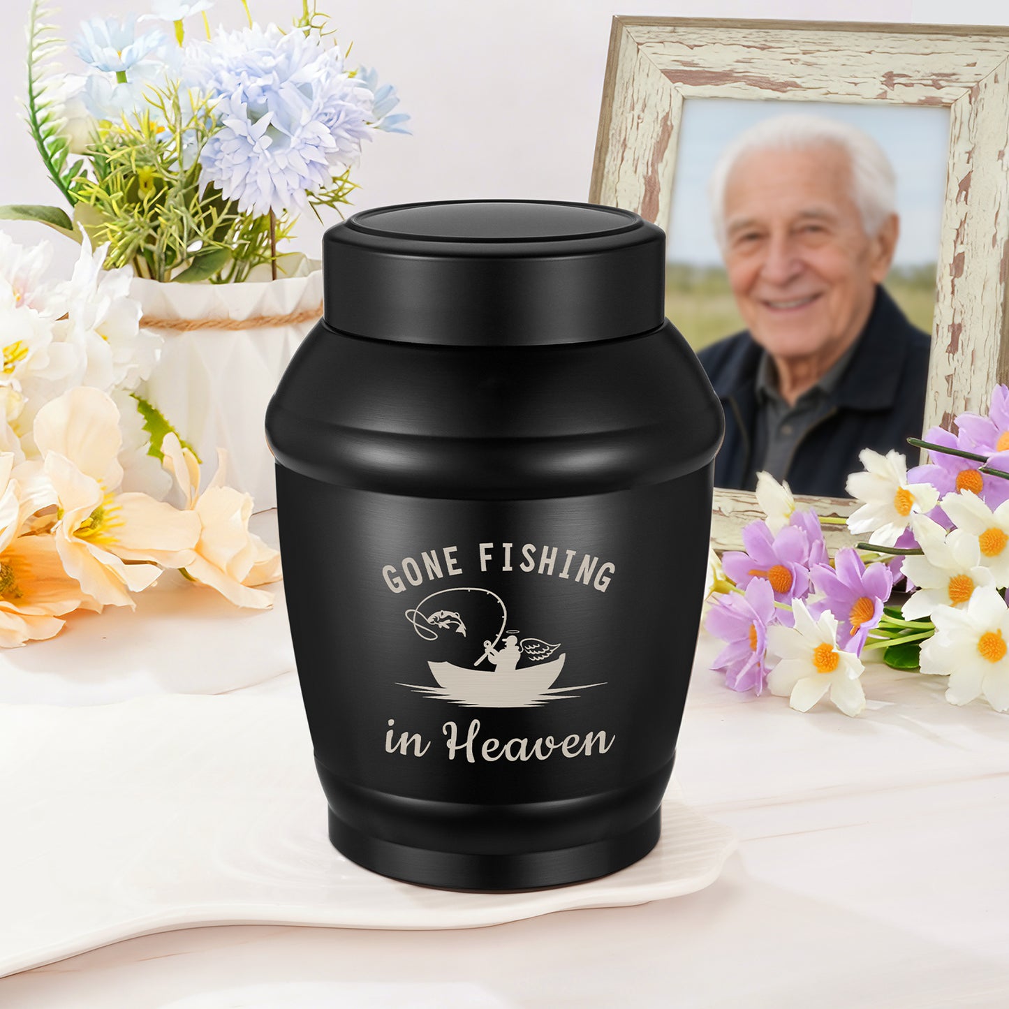 Urns for Human Ashes Stainless Steel Urn for Ashes Keepsake, Cremation Urns Memorial Holder, Funeral Decorative Urn