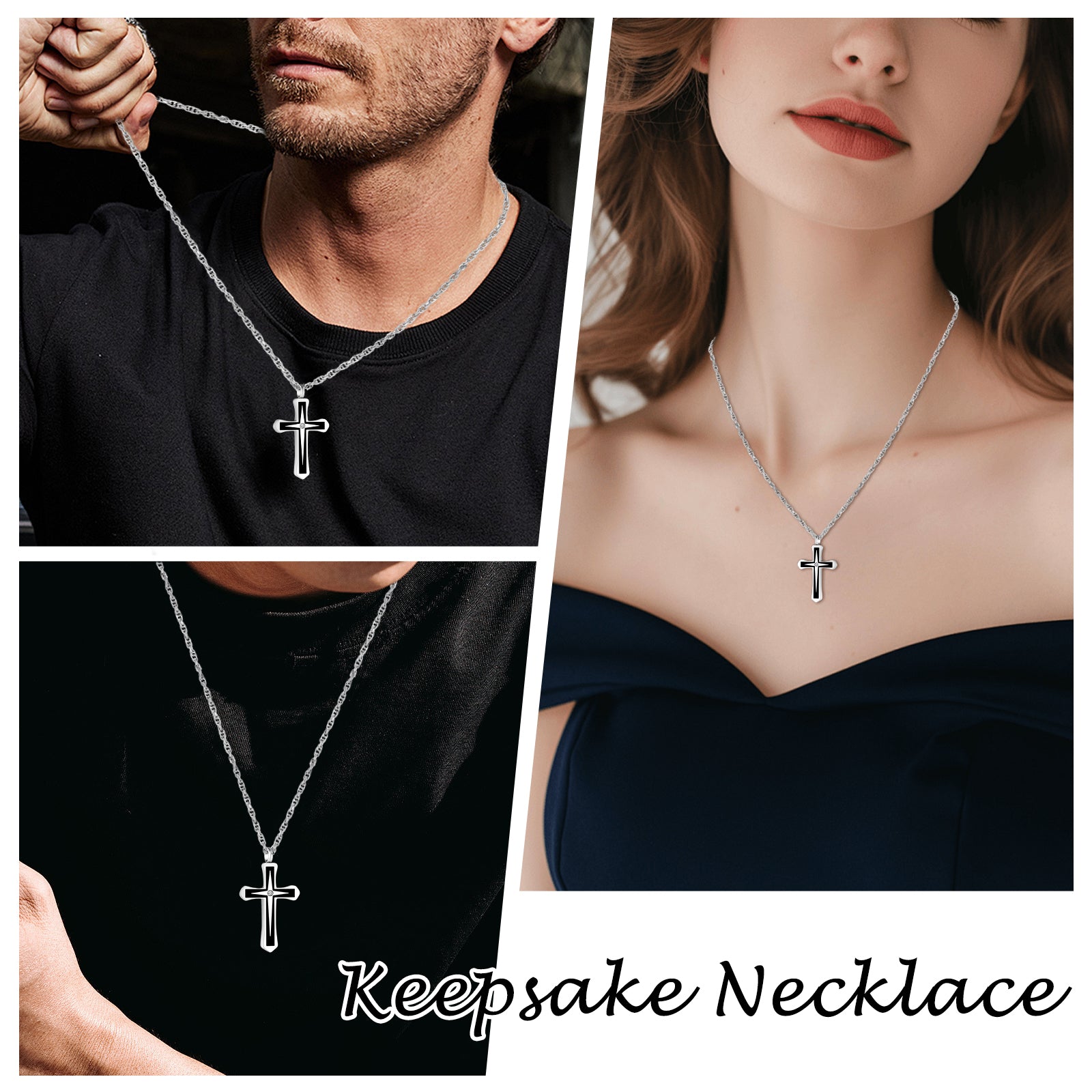 SOITIS Personalized Cylinder Cremation Jewelry for Ashes Custom Urn Necklace for Ashes Stainless Steel Memorial Urn Pendant Necklace