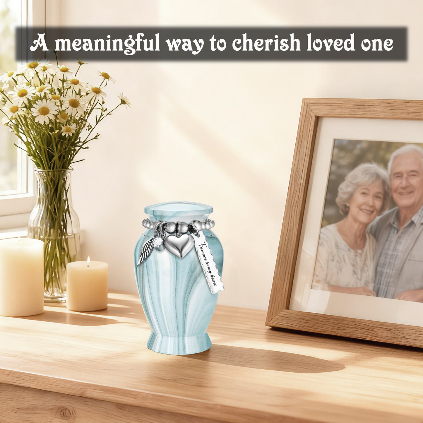 Mini Urn for Human Ashes 2.8 Inches Aluminum Small Urns for Human Ashes Keepsake Cremation Urns Decorative Urn for Women Men