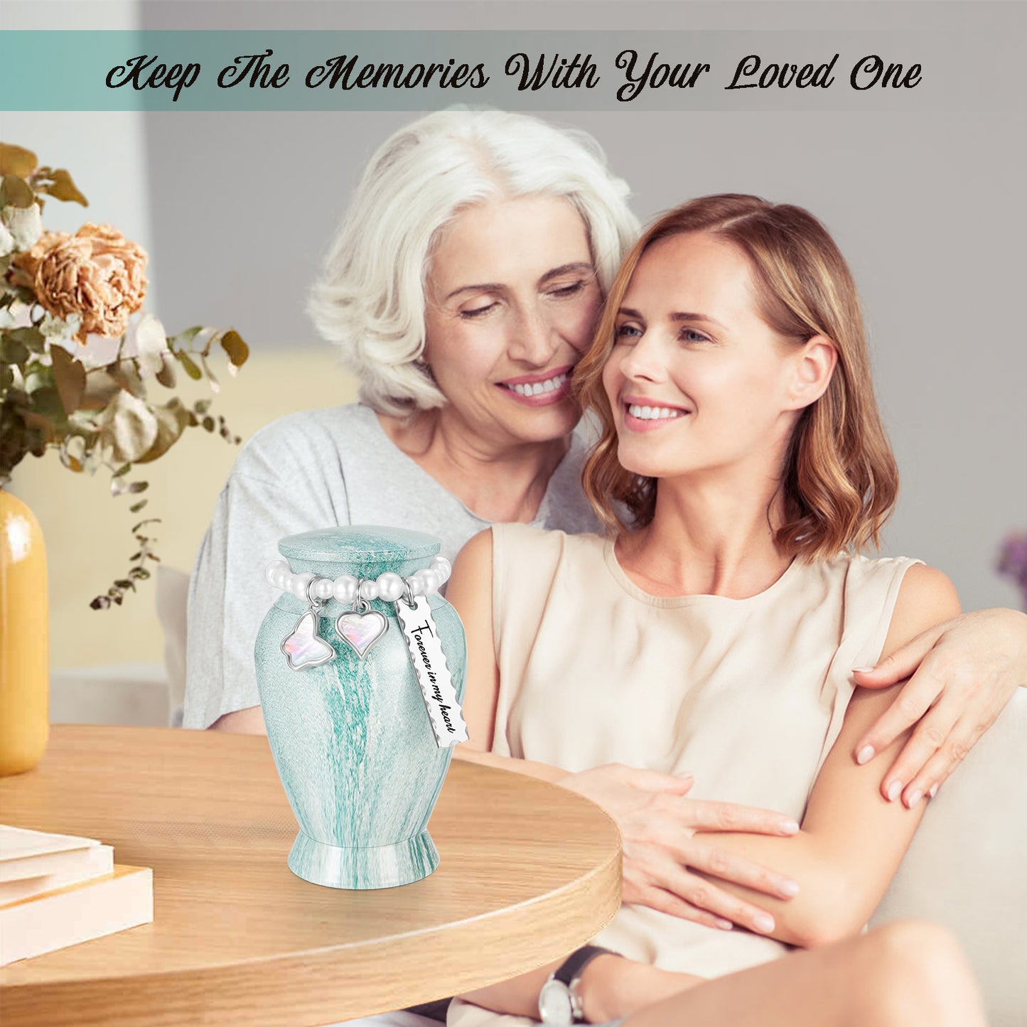 Small Urns for Human Ashes Keepsake, 2.83 Inches Urn for Women Men, Aluminum Cremation Urns for Human Ashes