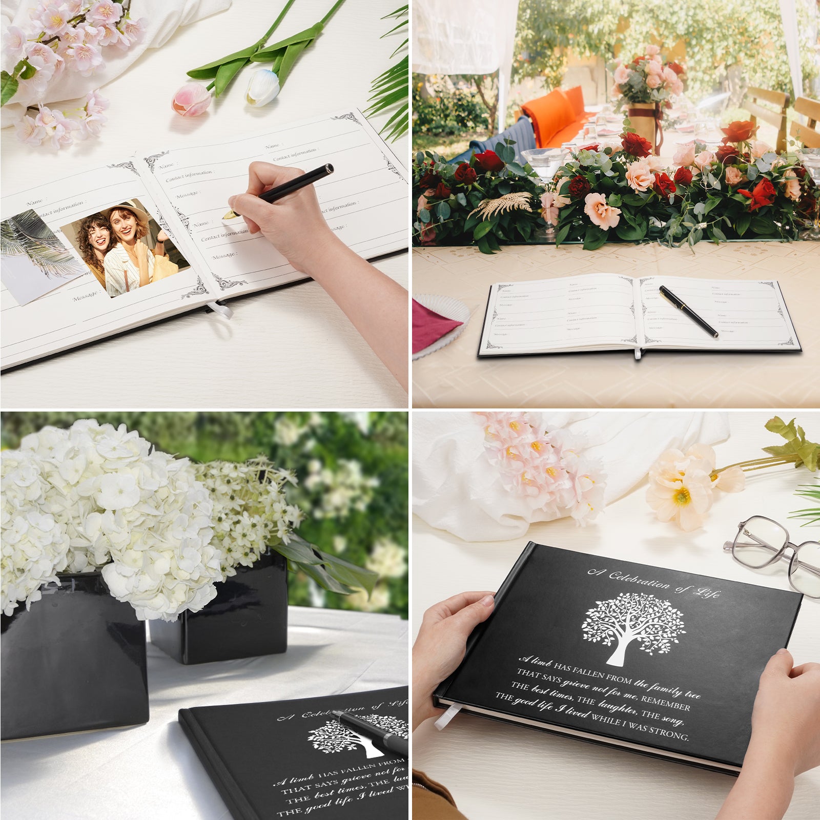 SOITIS Funeral Guest Book for Memorial Service Celebration of Life Guest Book 80 Pages Funeral Sign-in Book - A Celebration of Life