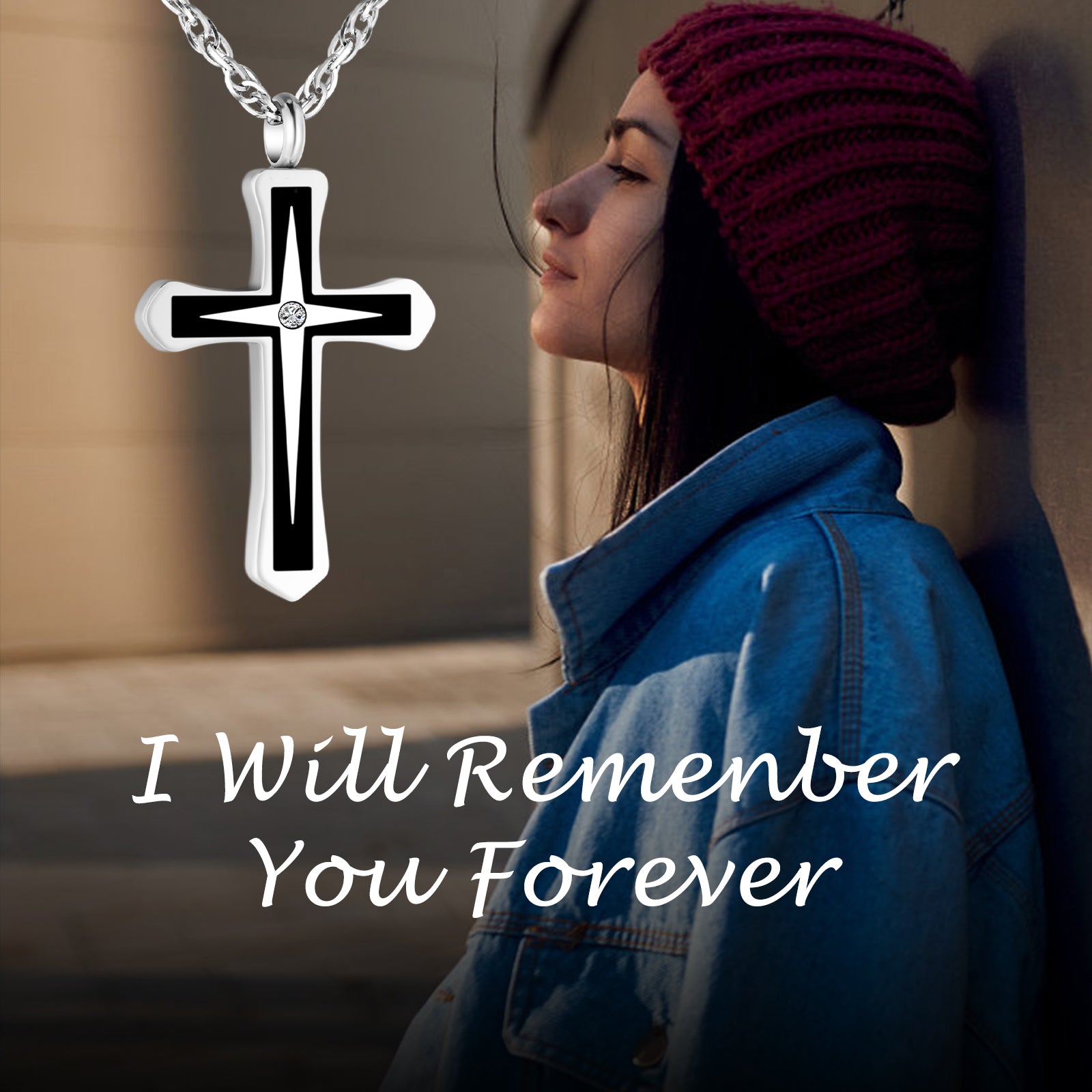 SOITIS Personalized Cylinder Cremation Jewelry for Ashes Custom Urn Necklace for Ashes Stainless Steel Memorial Urn Pendant Necklace