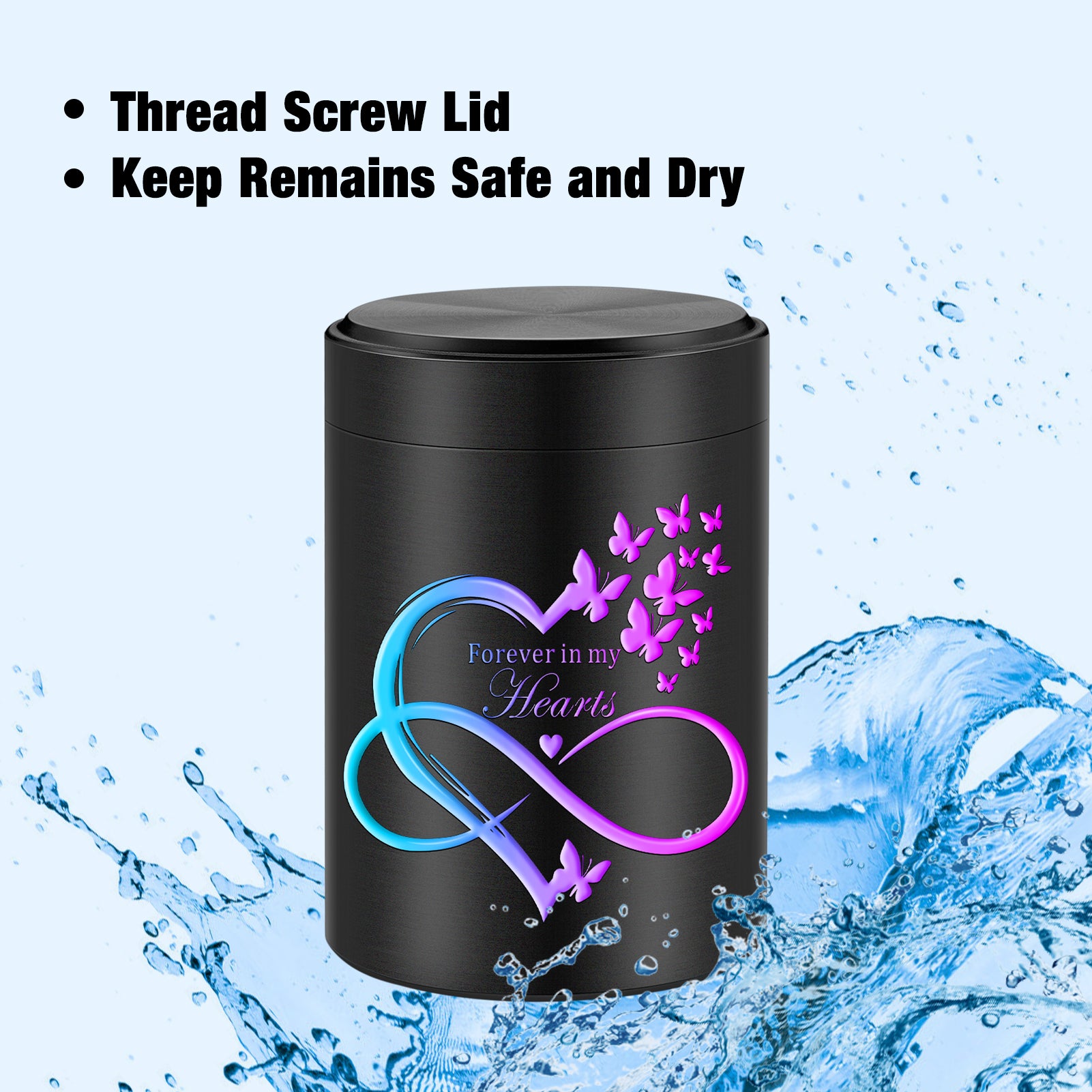 SOITIS Small Urn for Human Ashes Keepsake 2.6 inch Aluminum Urn for Ashes, Keepsake Mini Urn for Human Ashes Memorial Funeral Urn