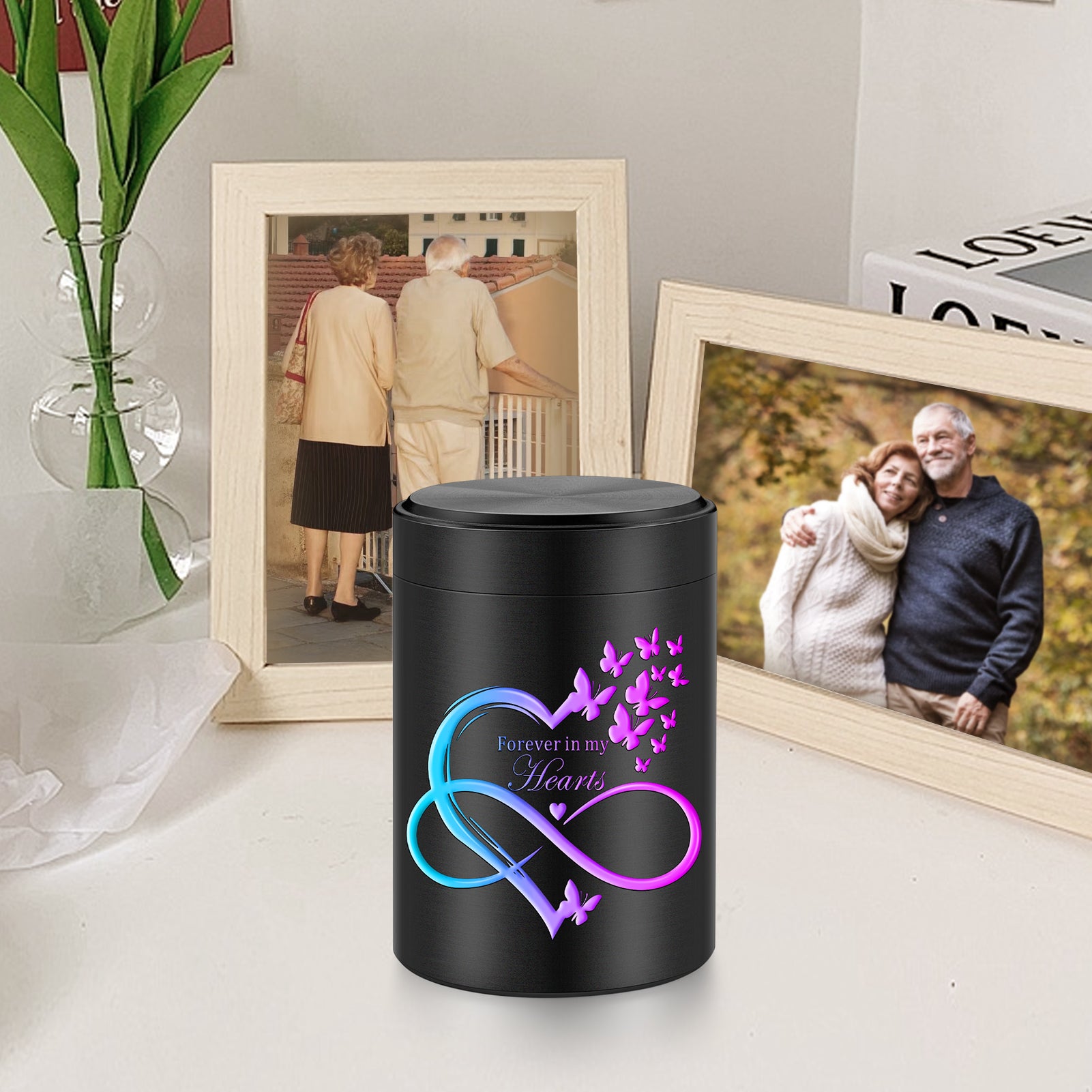 SOITIS Small Urn for Human Ashes Keepsake 2.6 inch Aluminum Urn for Ashes, Keepsake Mini Urn for Human Ashes Memorial Funeral Urn