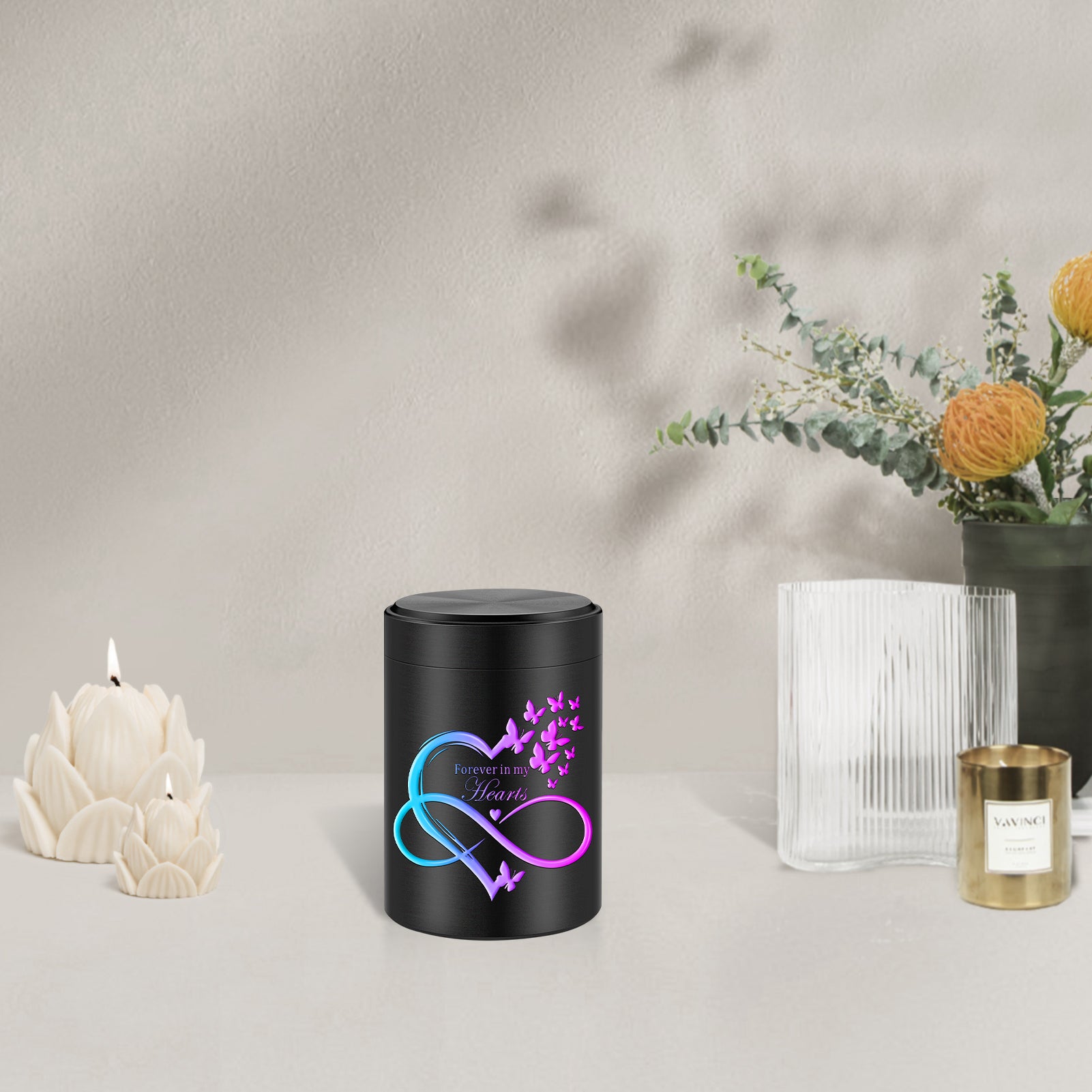 SOITIS Small Urn for Human Ashes Keepsake 2.6 inch Aluminum Urn for Ashes, Keepsake Mini Urn for Human Ashes Memorial Funeral Urn