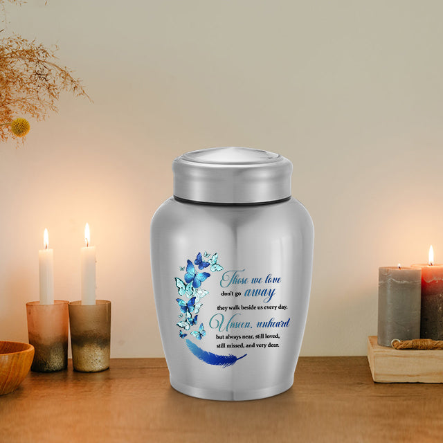 Large Urns for Adult Male Female-Decorative Urns, Stainless Steel Funeral Keepsake for Ashes Remains Cremation Urn