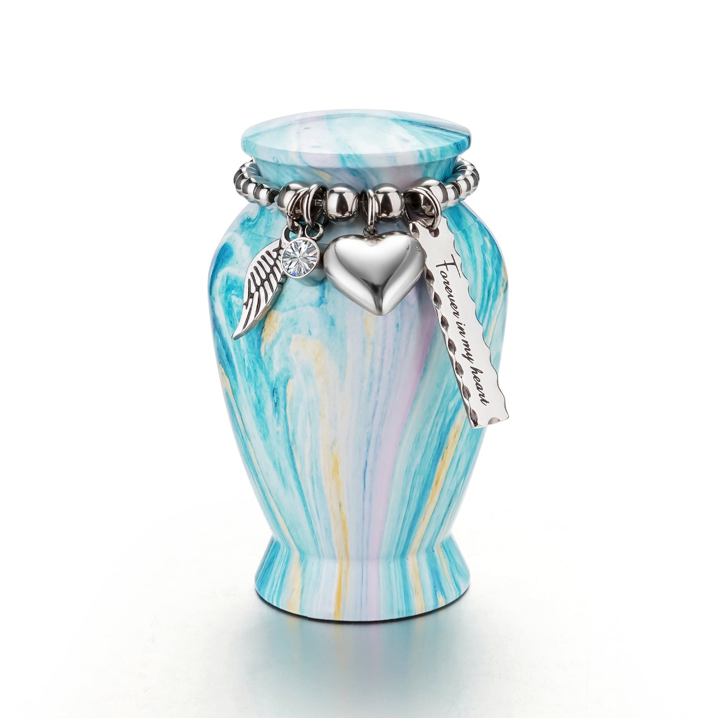 Small Urns for Human Ashes Keepsake, 2.83 Inches Urn for Women Men, Aluminum Cremation Urns for Human Ashes