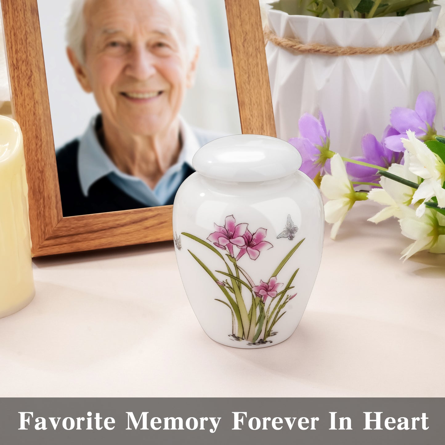 Small Urns for Human Ashes Ceramic 2.8 Inch Mini Urn for Human Ashes Memorial Keepsake Urn Cremation Holder