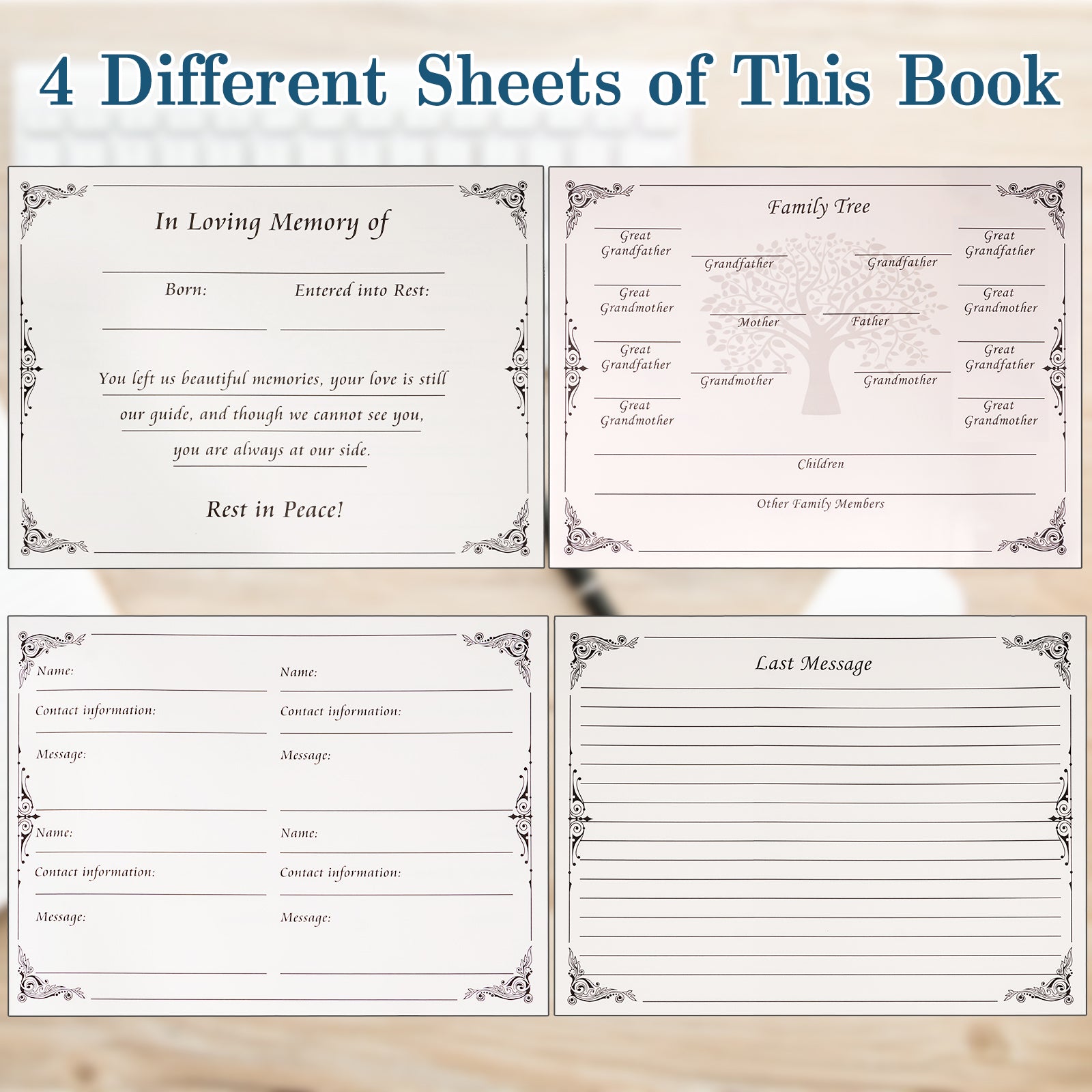 SOITIS Funeral Guest Book for Memorial Service Celebration of Life Guest Book 80 Pages Funeral Sign-in Book - A Celebration of Life