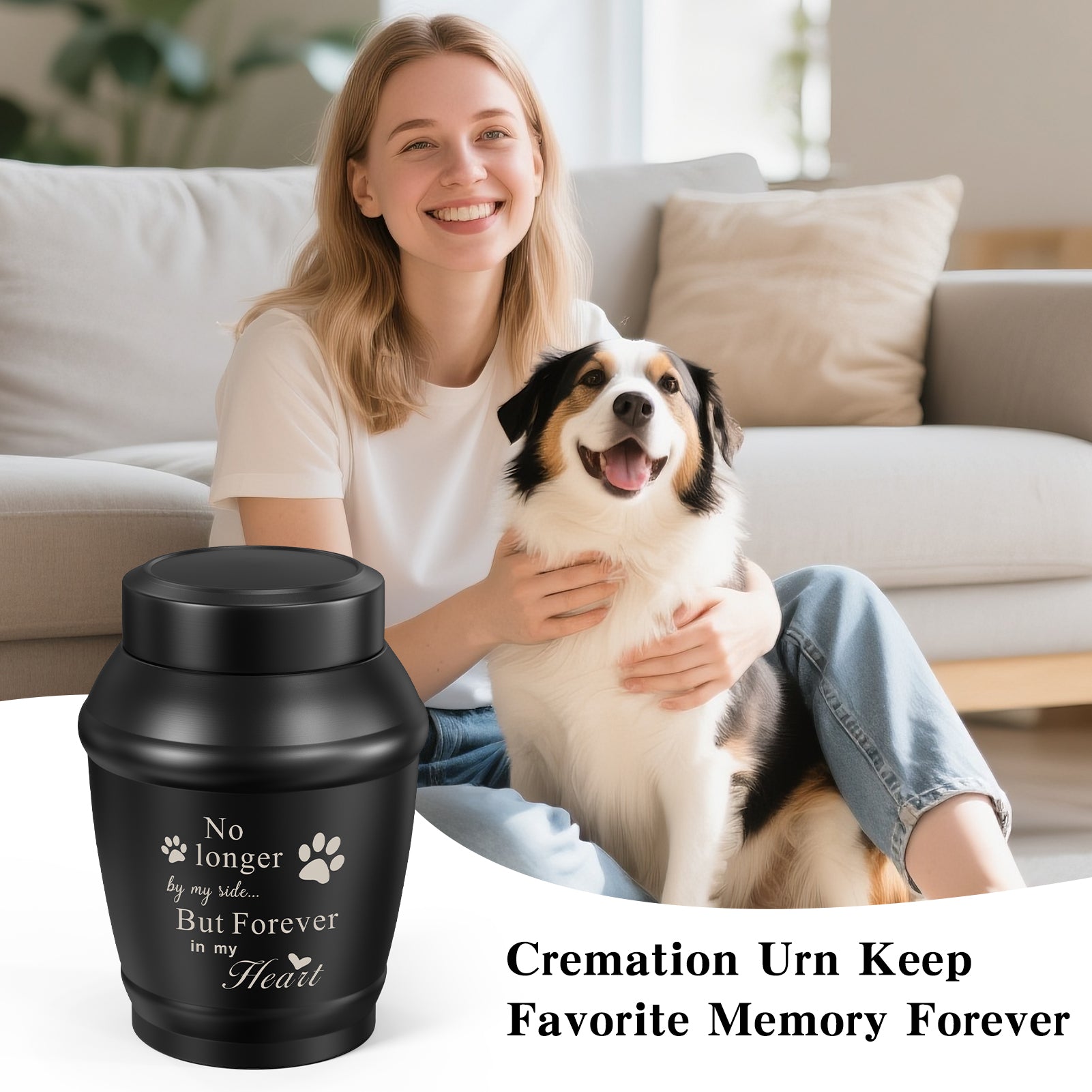 SOITIS Cremation Urn for Dog Cat Ashes Dog Urns for Ashes-5.5 Inches Stainless Steel Pet Urn for Ash Pet Memorial Keepsake Urn Small Urn for Pet Ash Keepsake for Ash Cat Memorial Gifts