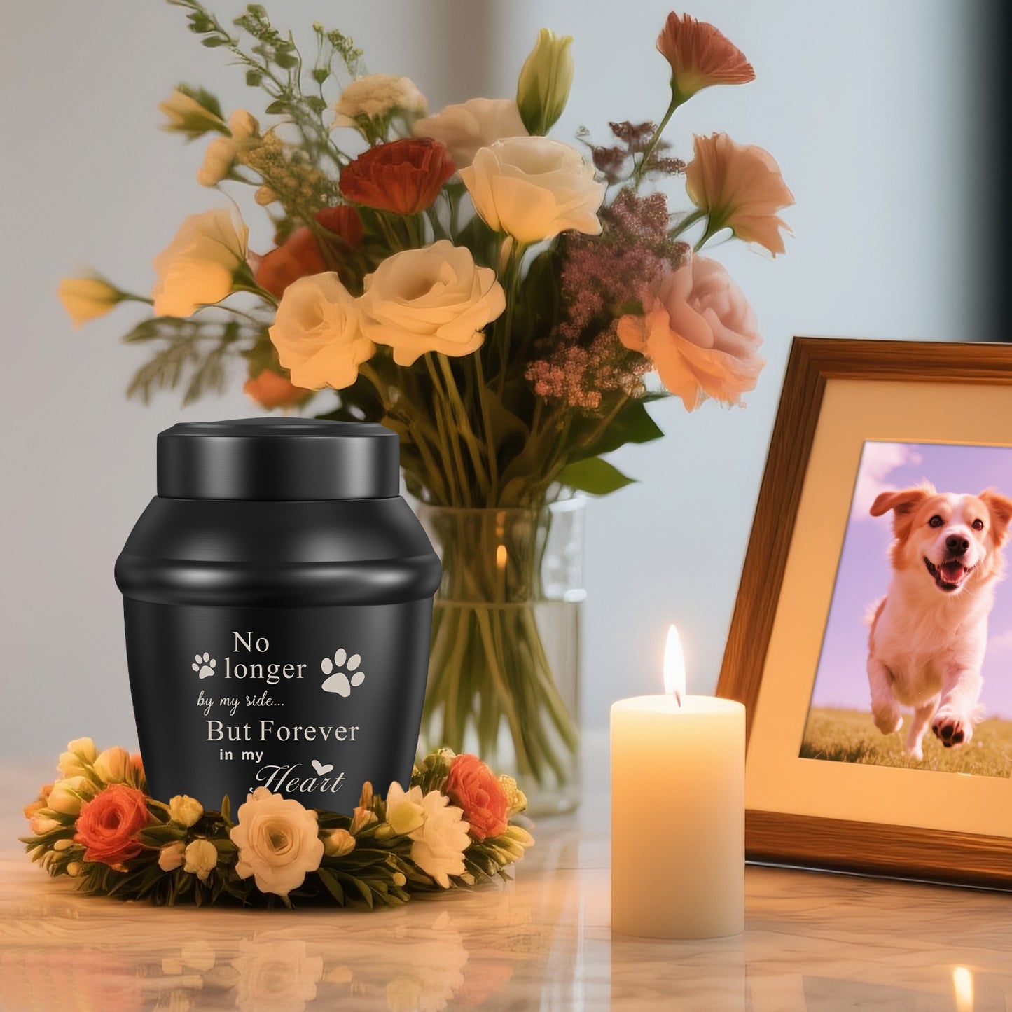 Cremation Urn for Dog Cat Ashes Dog Urns for Ashes-5.5 Inches Stainless Steel Pet Urn for Ash Pet Memorial Keepsake Urn Small Urn for Pet Ash Keepsake for Ash